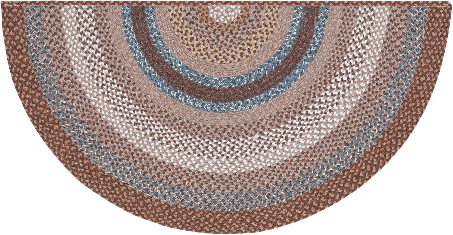 image:imageSAFAVIEH Washable Rug Outdoor Braided Collection 8 x 10 Brown amp Multi Handmade amp Reversible NonShedding amp Easy to Clean Ideal for Patio Backyard Mudroom BRD313ABrownMulti
