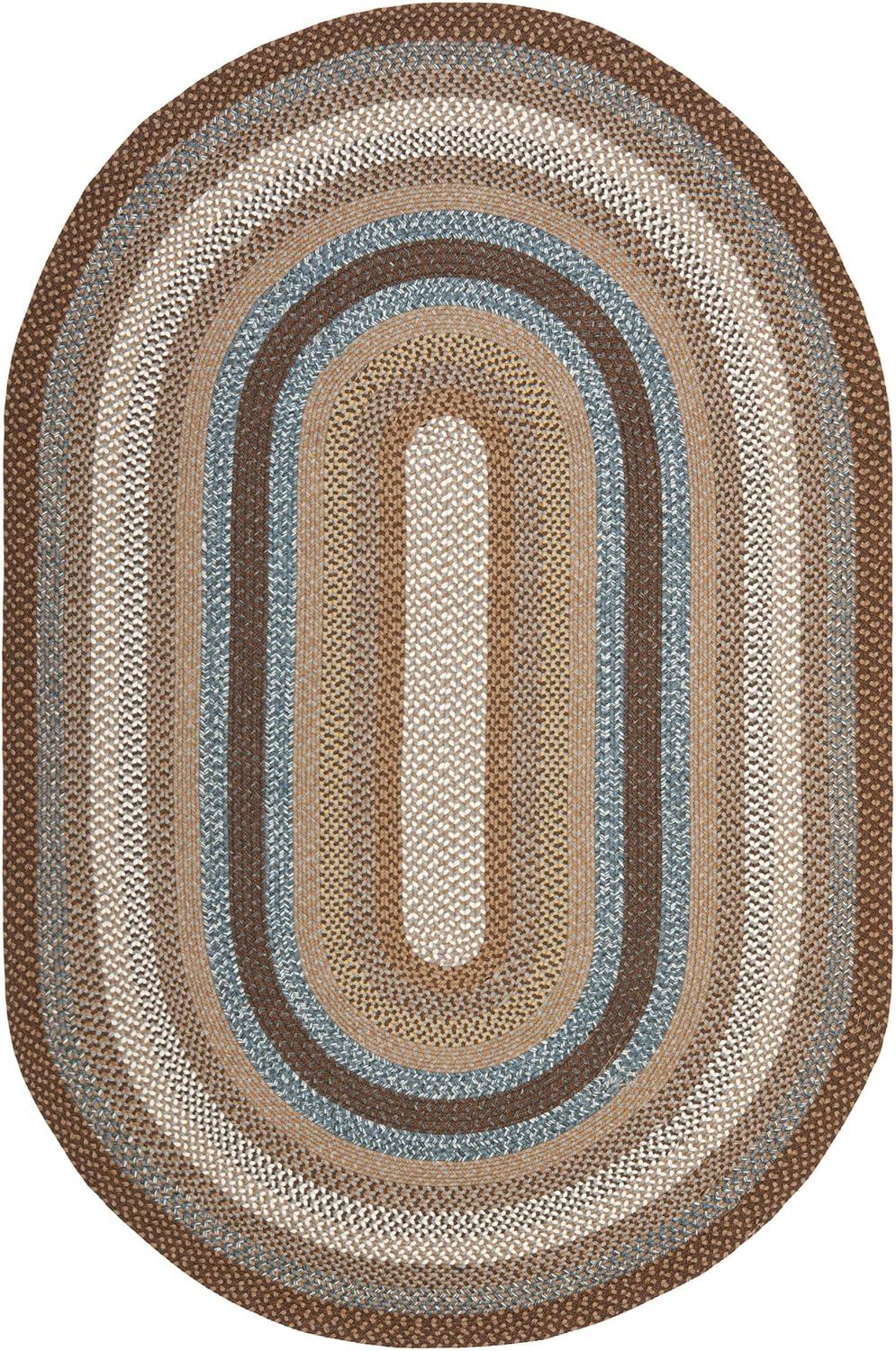 image:imageSAFAVIEH Washable Rug Outdoor Braided Collection 8 x 10 Brown amp Multi Handmade amp Reversible NonShedding amp Easy to Clean Ideal for Patio Backyard Mudroom BRD313ABrownMulti
