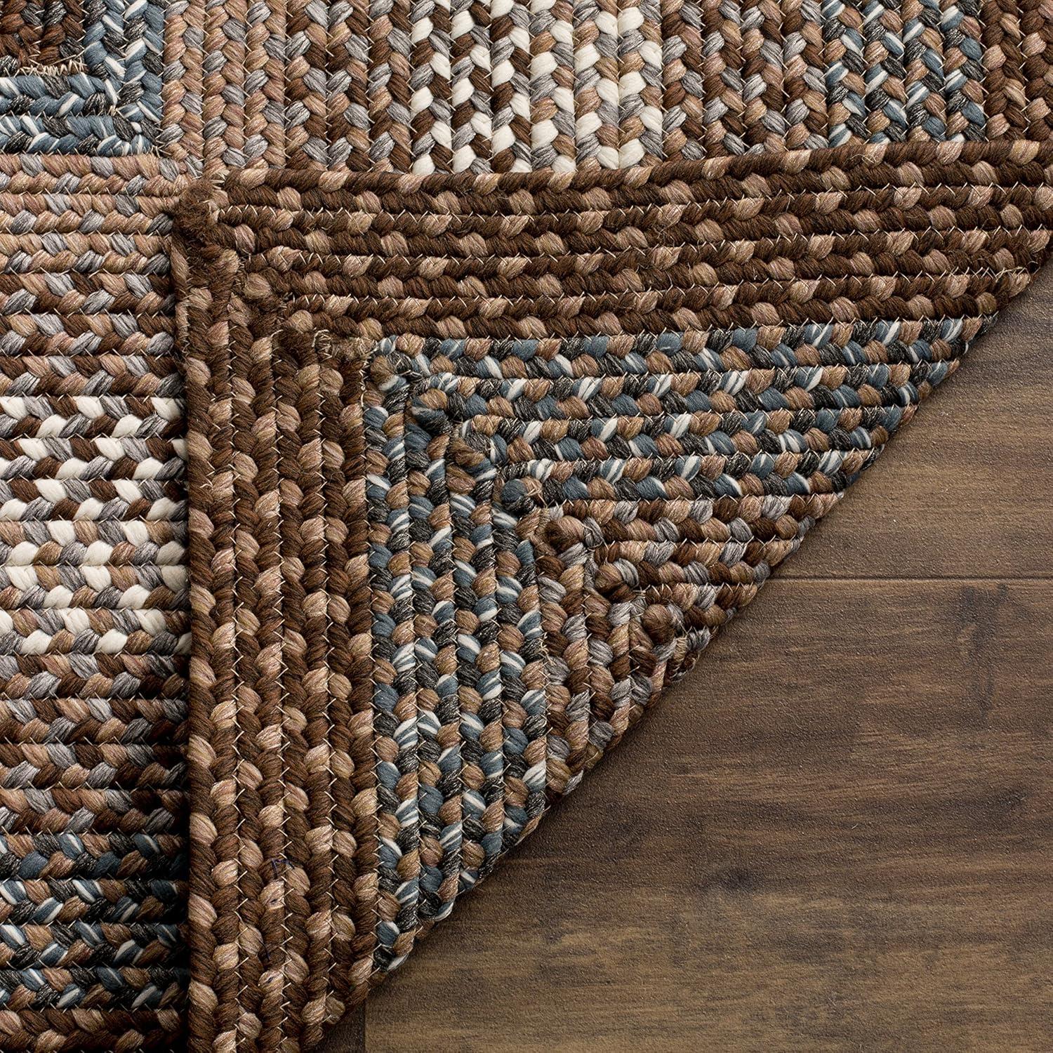 image:imageSAFAVIEH Washable Rug Outdoor Braided Collection 8 x 10 Brown amp Multi Handmade amp Reversible NonShedding amp Easy to Clean Ideal for Patio Backyard Mudroom BRD313ABrownMulti