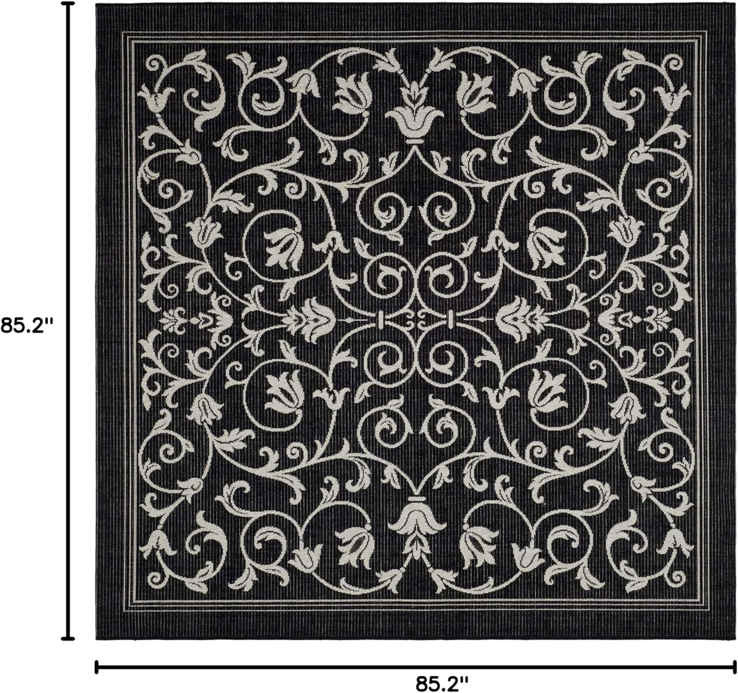 image:imageSAFAVIEH Washable Rug Outdoor Courtyard Collection 4 x 57 Terracotta amp Natural NonShedding amp Easy Cleaning Ideal for Patio Backyard Mudroom CY20983202BlackSand