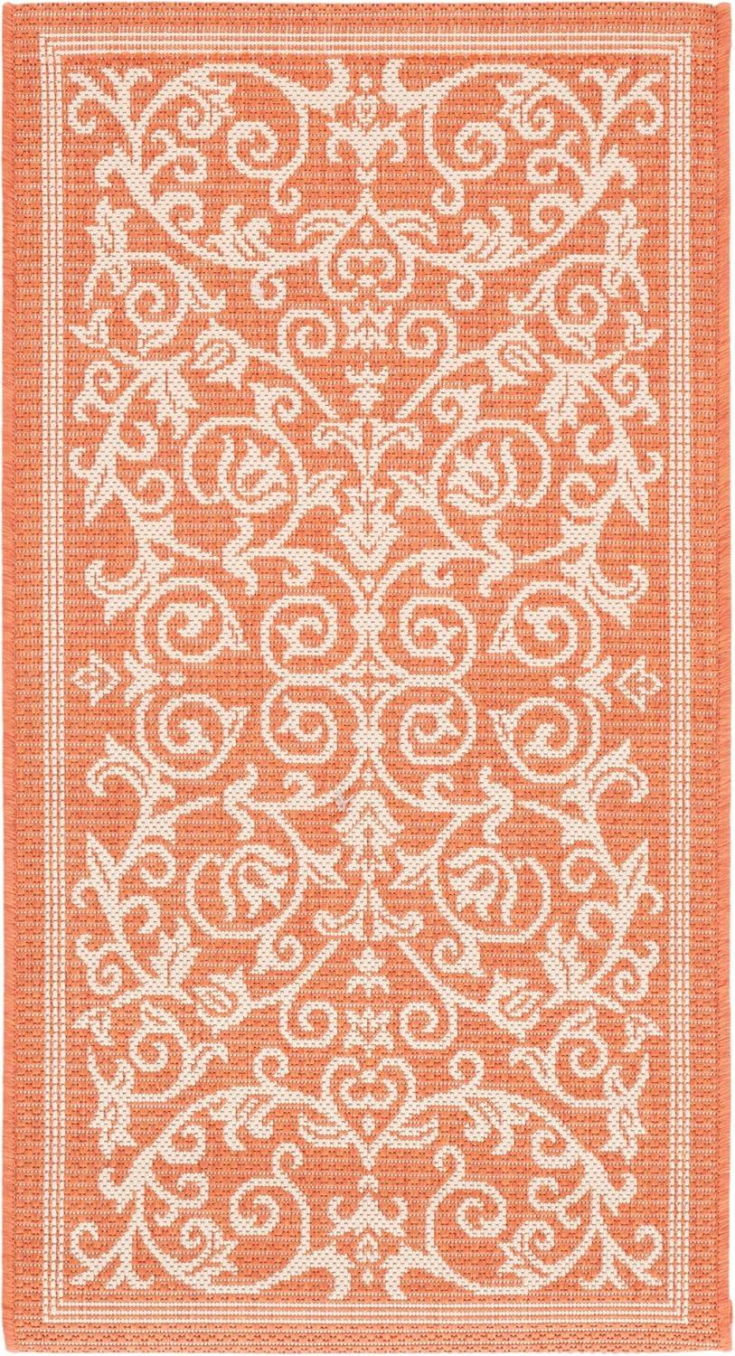 image:imageSAFAVIEH Washable Rug Outdoor Courtyard Collection 4 x 57 Terracotta amp Natural NonShedding amp Easy Cleaning Ideal for Patio Backyard Mudroom CY20983202TerracottaNatural