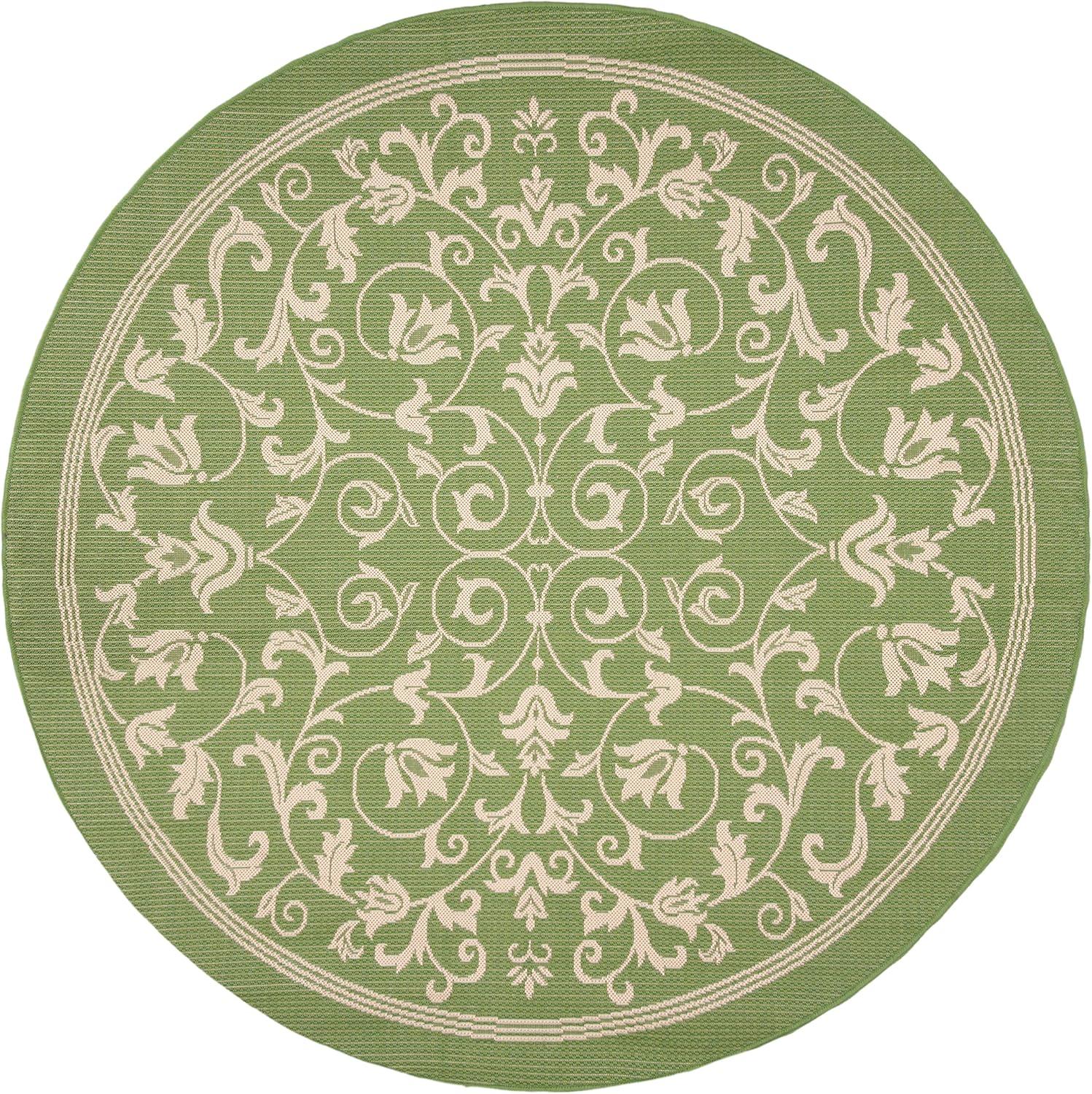 image:imageSAFAVIEH Washable Rug Outdoor Courtyard Collection 4 x 57 Terracotta amp Natural NonShedding amp Easy Cleaning Ideal for Patio Backyard Mudroom CY20983202OliveNatural