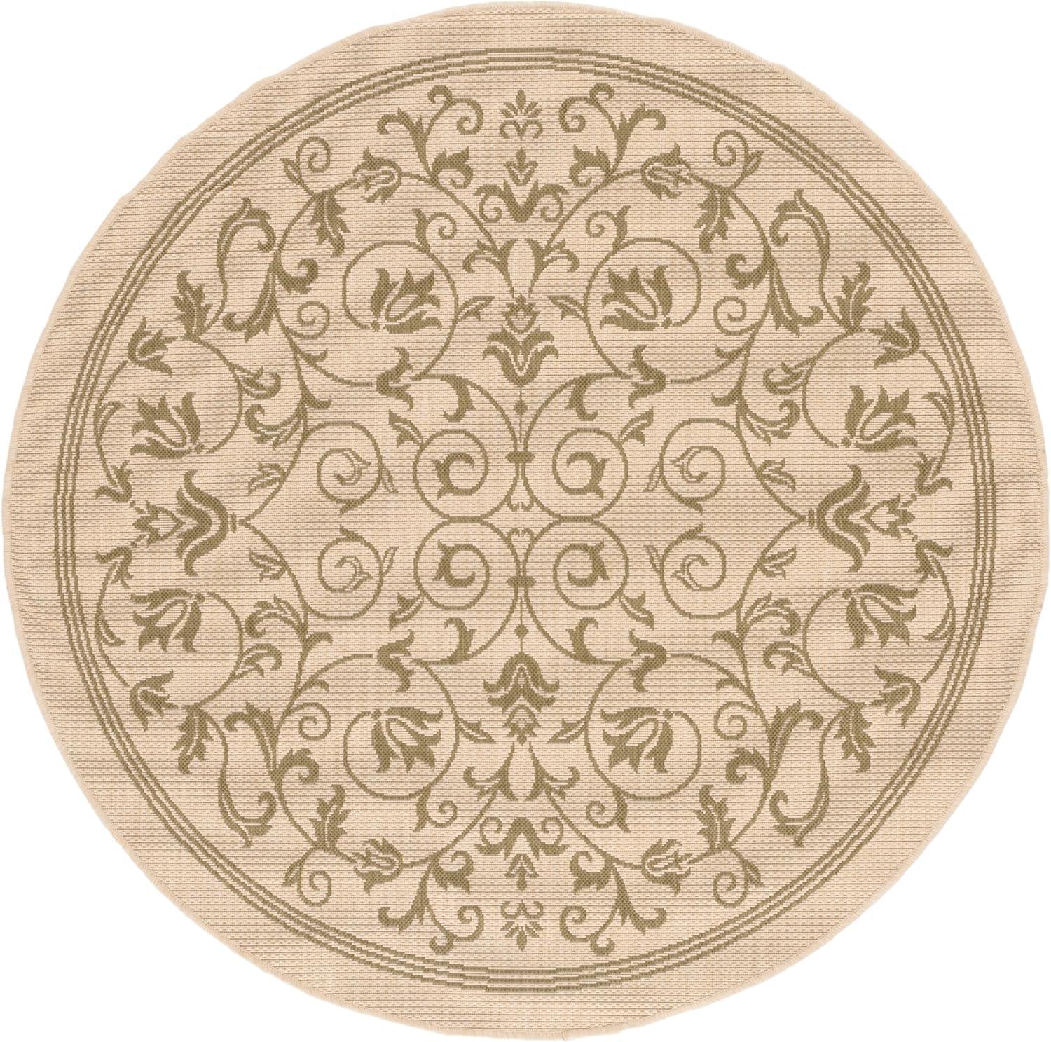 image:imageSAFAVIEH Washable Rug Outdoor Courtyard Collection 4 x 57 Terracotta amp Natural NonShedding amp Easy Cleaning Ideal for Patio Backyard Mudroom CY20983202NaturalOlive