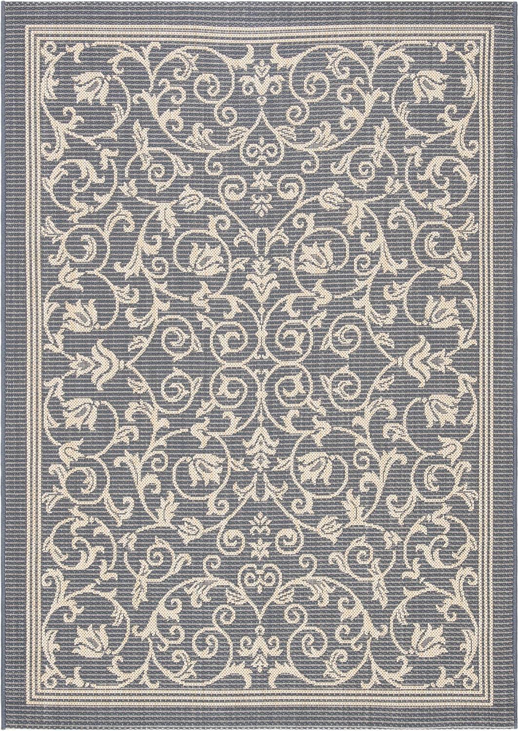 image:imageSAFAVIEH Washable Rug Outdoor Courtyard Collection 4 x 57 Terracotta amp Natural NonShedding amp Easy Cleaning Ideal for Patio Backyard Mudroom CY20983202GreyNatural
