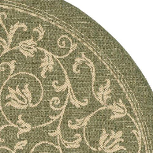 image:imageSAFAVIEH Washable Rug Outdoor Courtyard Collection 4 x 57 Terracotta amp Natural NonShedding amp Easy Cleaning Ideal for Patio Backyard Mudroom CY20983202OliveNatural