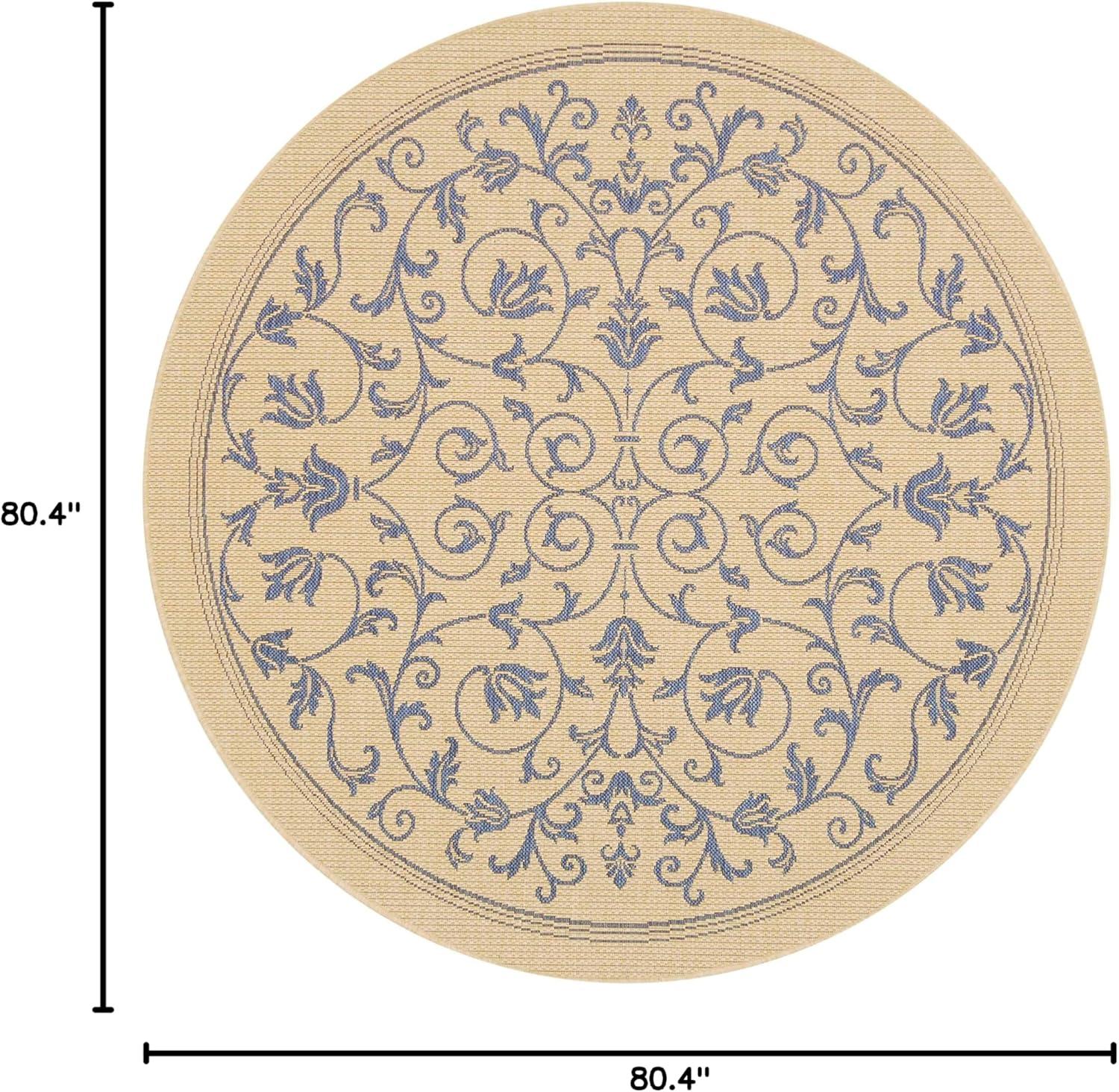 image:imageSAFAVIEH Washable Rug Outdoor Courtyard Collection 4 x 57 Terracotta amp Natural NonShedding amp Easy Cleaning Ideal for Patio Backyard Mudroom CY20983202NaturalBlue