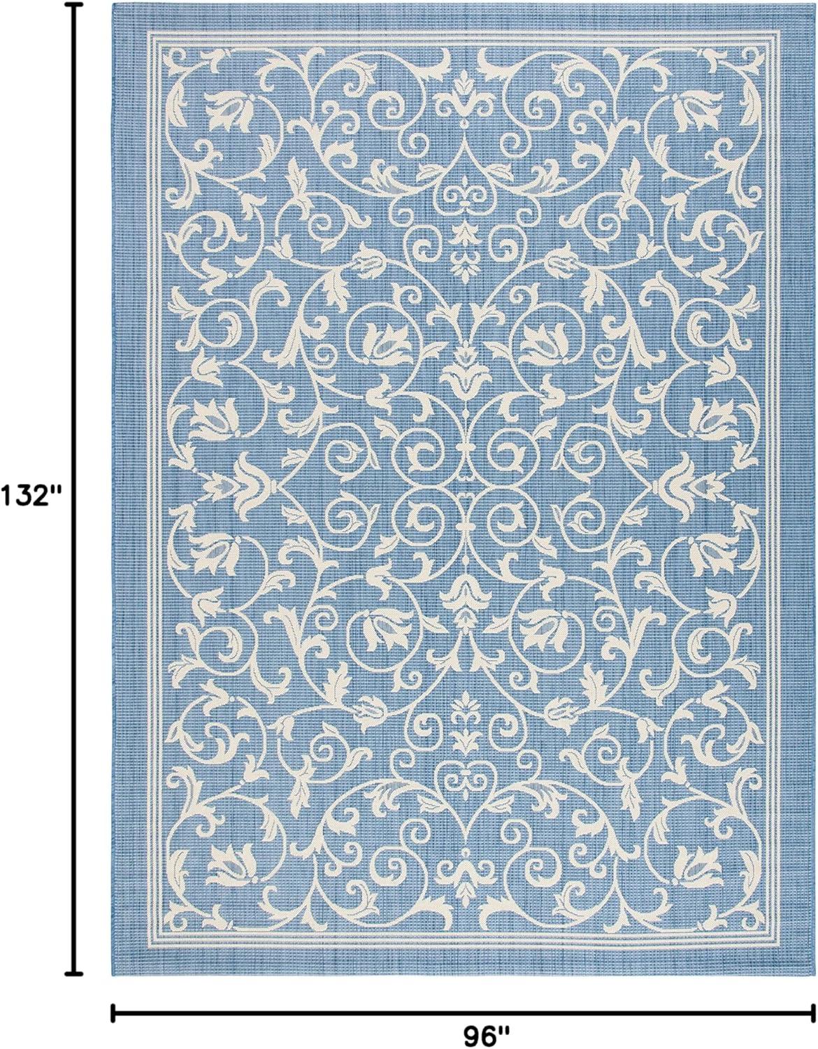 image:imageSAFAVIEH Washable Rug Outdoor Courtyard Collection 4 x 57 Terracotta amp Natural NonShedding amp Easy Cleaning Ideal for Patio Backyard Mudroom CY20983202BlueNatural
