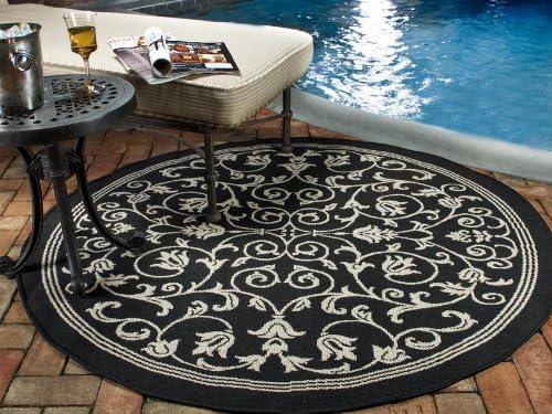 image:imageSAFAVIEH Washable Rug Outdoor Courtyard Collection 4 x 57 Terracotta amp Natural NonShedding amp Easy Cleaning Ideal for Patio Backyard Mudroom CY20983202BlackSand