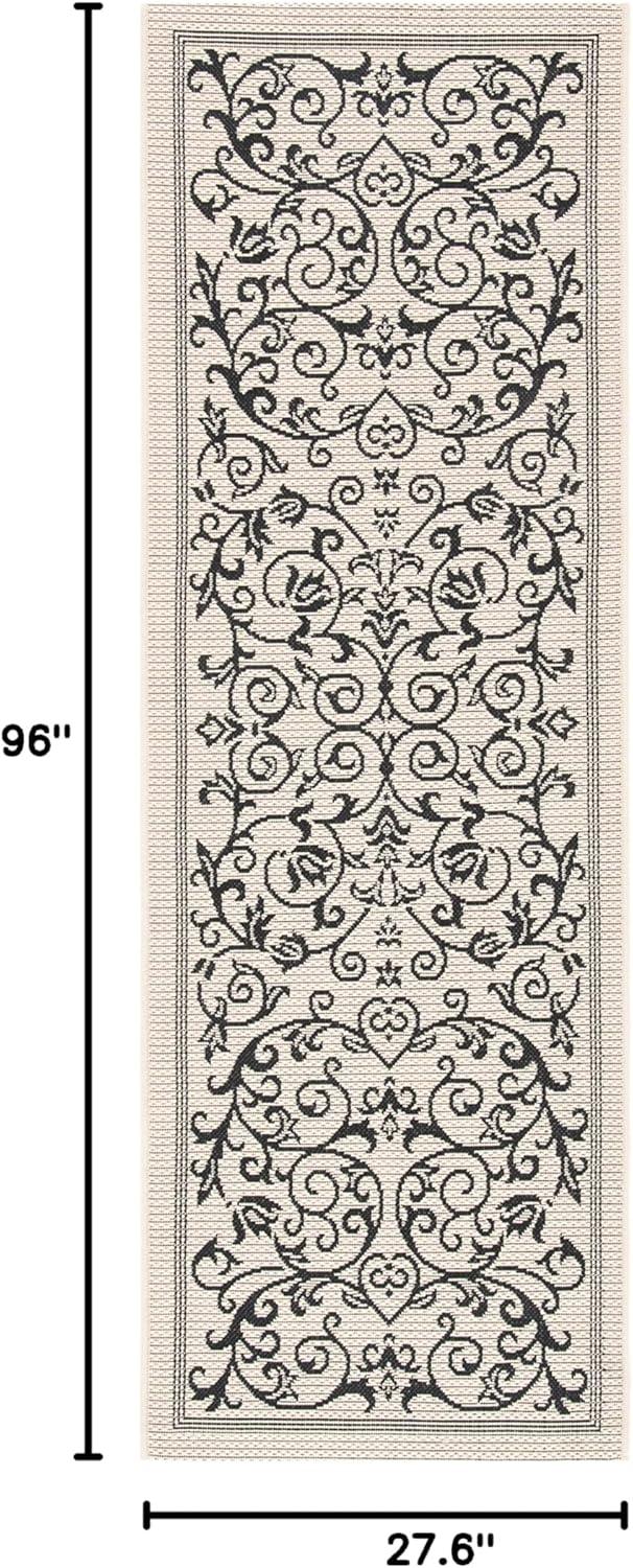 image:imageSAFAVIEH Washable Rug Outdoor Courtyard Collection 4 x 57 Terracotta amp Natural NonShedding amp Easy Cleaning Ideal for Patio Backyard Mudroom CY20983202SandBlack