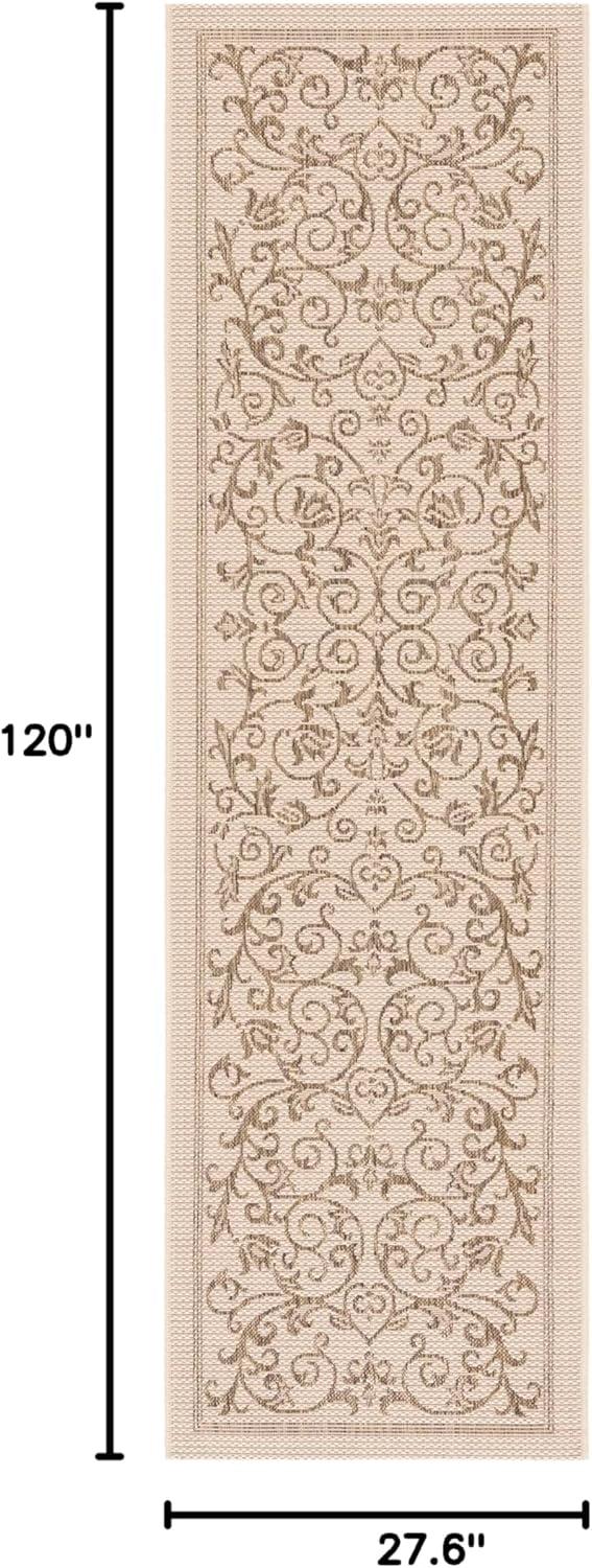 image:imageSAFAVIEH Washable Rug Outdoor Courtyard Collection 4 x 57 Terracotta amp Natural NonShedding amp Easy Cleaning Ideal for Patio Backyard Mudroom CY20983202NaturalBrown