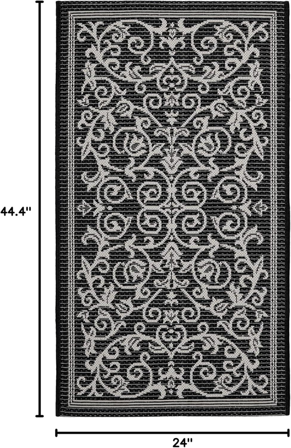 image:imageSAFAVIEH Washable Rug Outdoor Courtyard Collection 4 x 57 Terracotta amp Natural NonShedding amp Easy Cleaning Ideal for Patio Backyard Mudroom CY20983202BlackSand