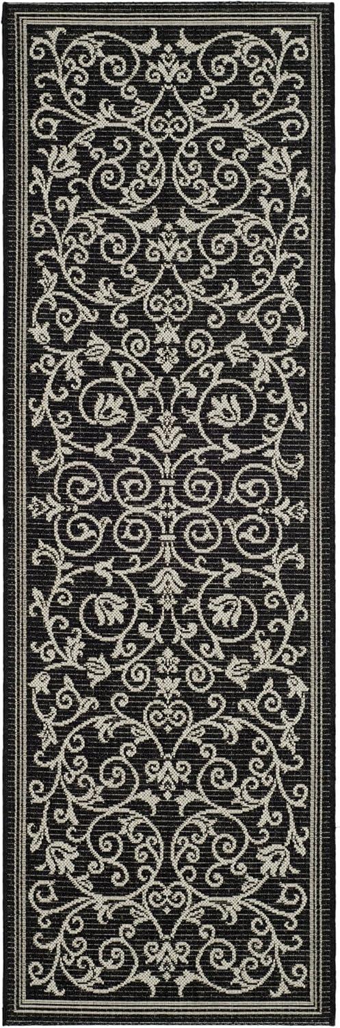 image:imageSAFAVIEH Washable Rug Outdoor Courtyard Collection 4 x 57 Terracotta amp Natural NonShedding amp Easy Cleaning Ideal for Patio Backyard Mudroom CY20983202BlackSand
