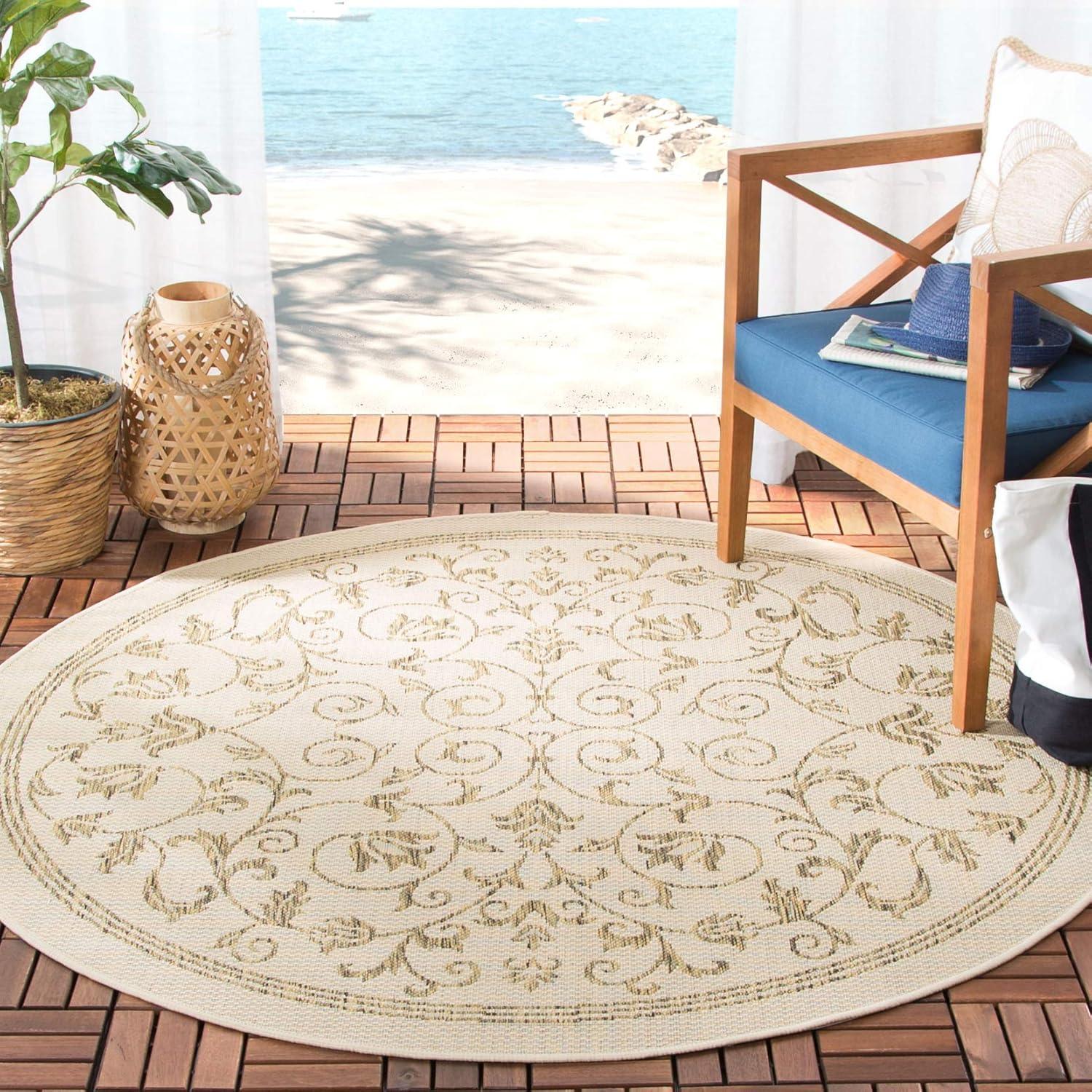 image:imageSAFAVIEH Washable Rug Outdoor Courtyard Collection 4 x 57 Terracotta amp Natural NonShedding amp Easy Cleaning Ideal for Patio Backyard Mudroom CY20983202NaturalBrown