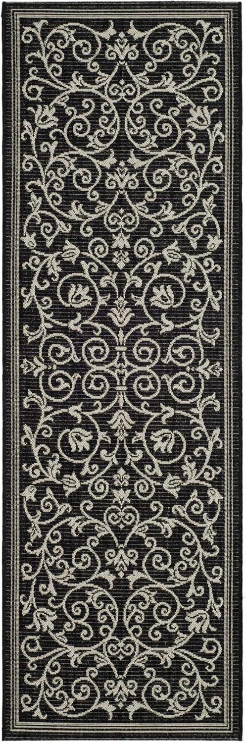 image:imageSAFAVIEH Washable Rug Outdoor Courtyard Collection 4 x 57 Terracotta amp Natural NonShedding amp Easy Cleaning Ideal for Patio Backyard Mudroom CY20983202BlackSand