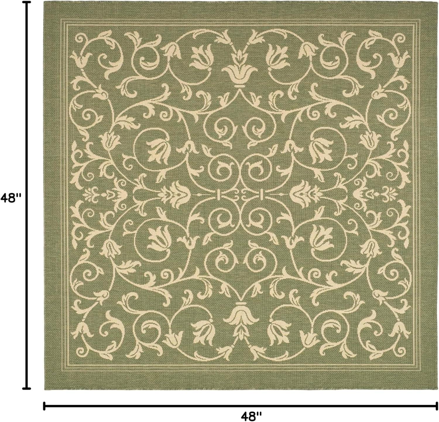 image:imageSAFAVIEH Washable Rug Outdoor Courtyard Collection 4 x 57 Terracotta amp Natural NonShedding amp Easy Cleaning Ideal for Patio Backyard Mudroom CY20983202OliveNatural