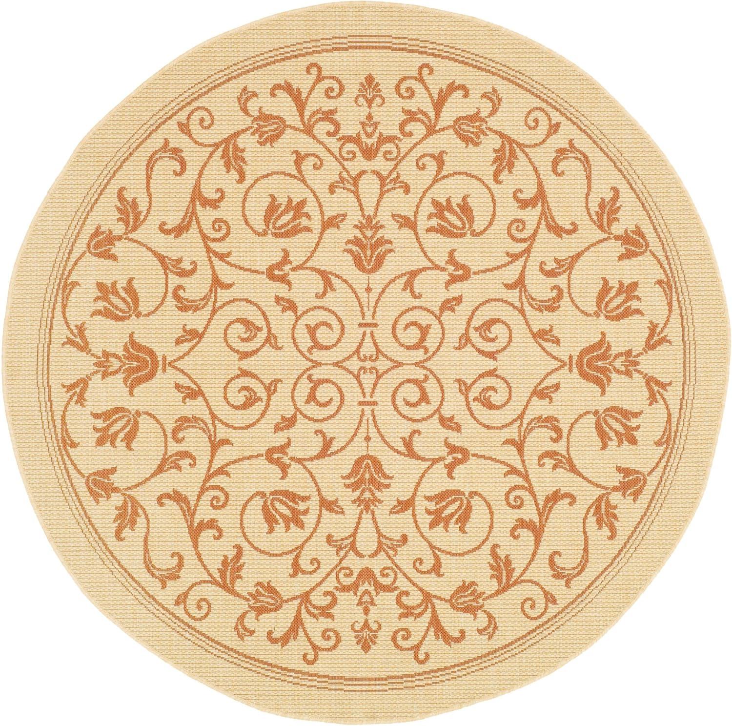 image:imageSAFAVIEH Washable Rug Outdoor Courtyard Collection 4 x 57 Terracotta amp Natural NonShedding amp Easy Cleaning Ideal for Patio Backyard Mudroom CY20983202NaturalTerra