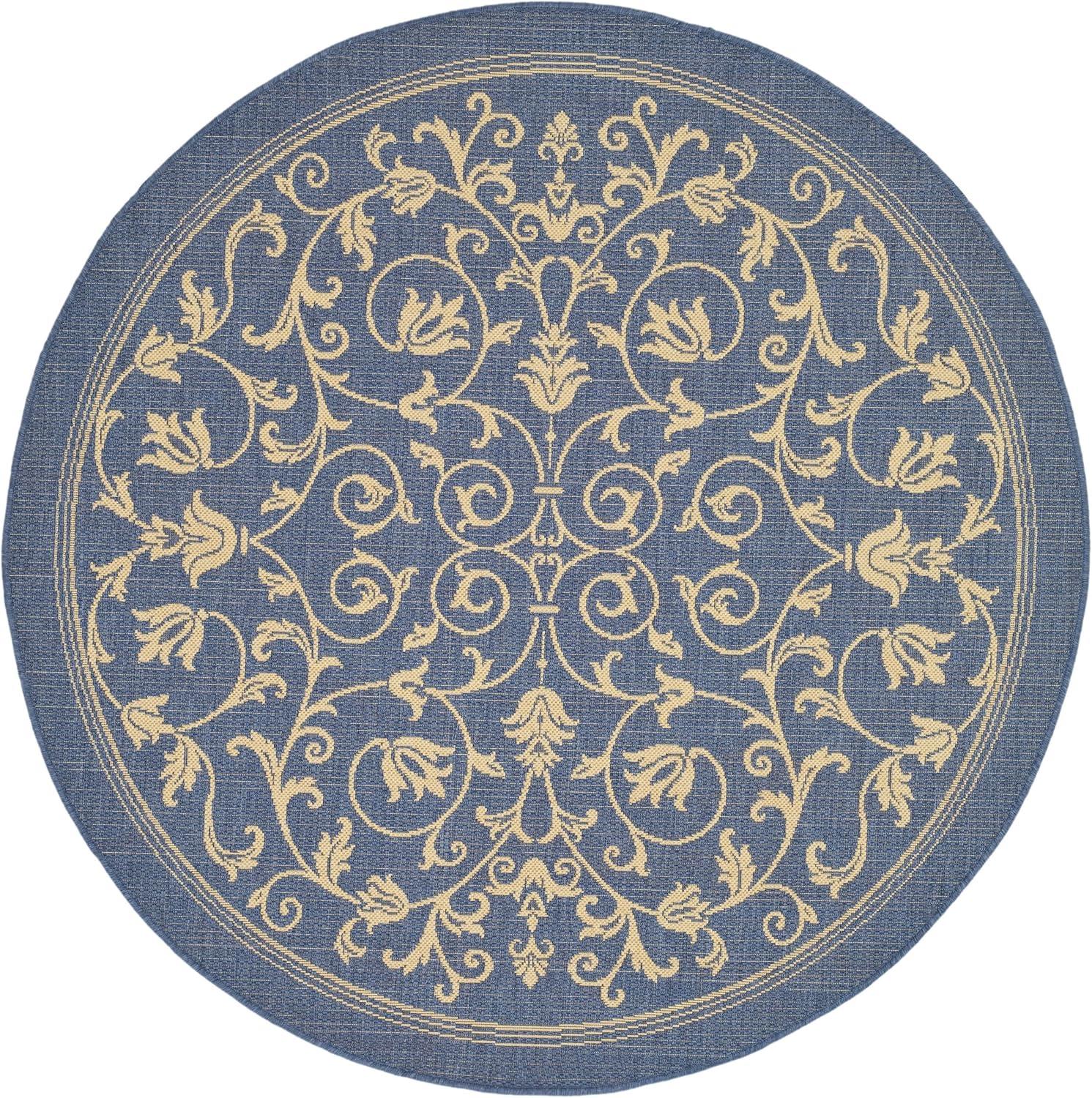 image:imageSAFAVIEH Washable Rug Outdoor Courtyard Collection 4 x 57 Terracotta amp Natural NonShedding amp Easy Cleaning Ideal for Patio Backyard Mudroom CY20983202BlueNatural