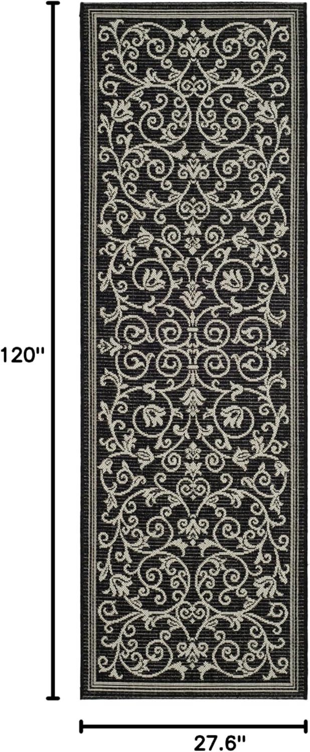 image:imageSAFAVIEH Washable Rug Outdoor Courtyard Collection 4 x 57 Terracotta amp Natural NonShedding amp Easy Cleaning Ideal for Patio Backyard Mudroom CY20983202BlackSand