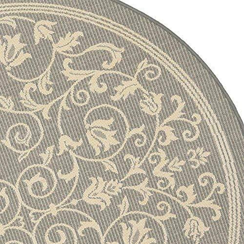 image:imageSAFAVIEH Washable Rug Outdoor Courtyard Collection 4 x 57 Terracotta amp Natural NonShedding amp Easy Cleaning Ideal for Patio Backyard Mudroom CY20983202GreyNatural