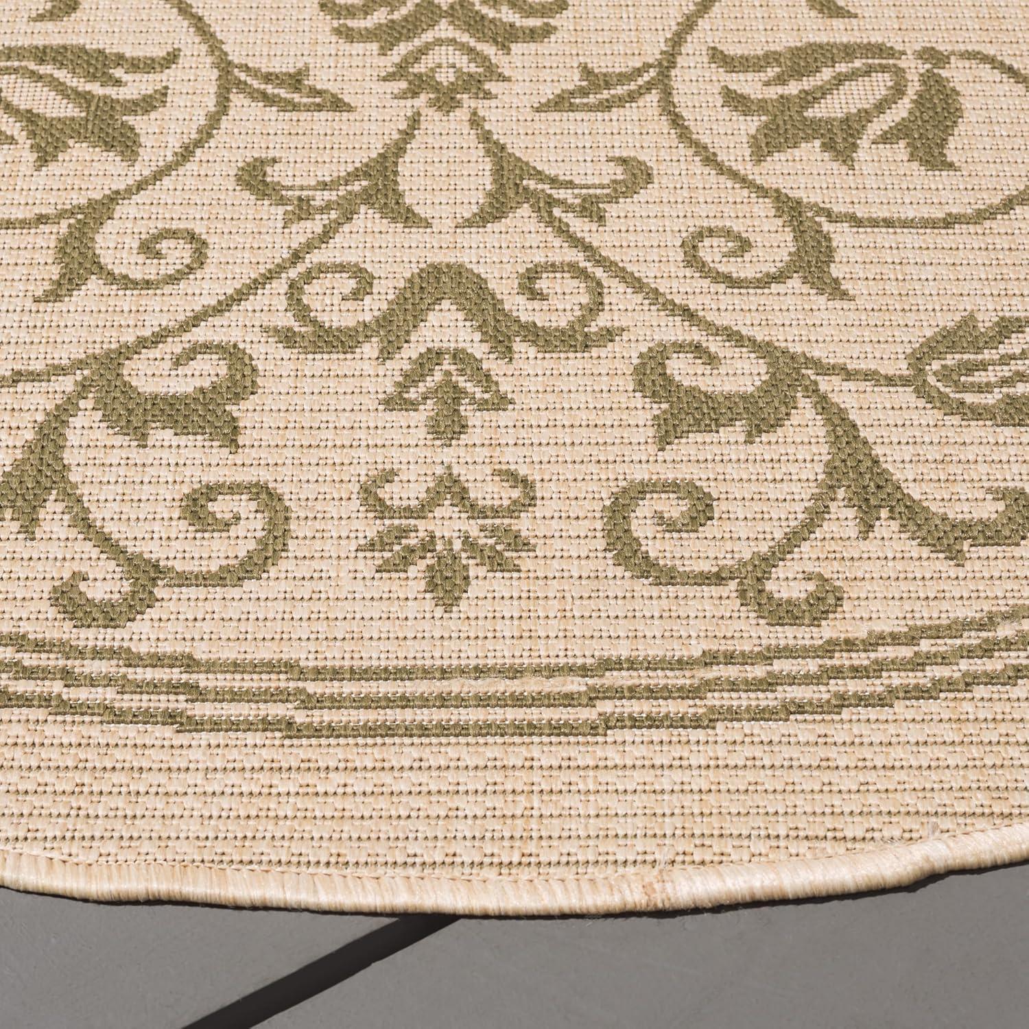 image:imageSAFAVIEH Washable Rug Outdoor Courtyard Collection 4 x 57 Terracotta amp Natural NonShedding amp Easy Cleaning Ideal for Patio Backyard Mudroom CY20983202NaturalOlive