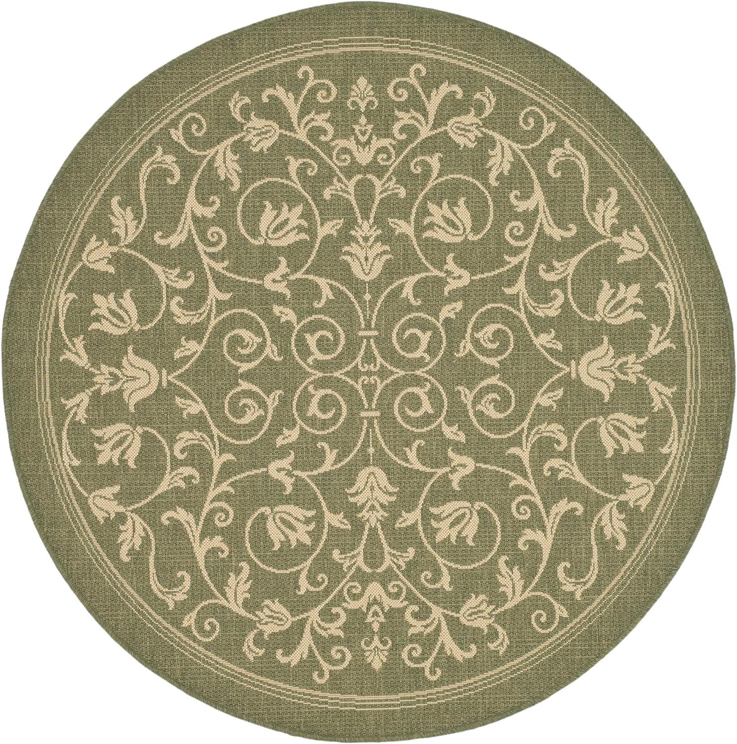 image:imageSAFAVIEH Washable Rug Outdoor Courtyard Collection 4 x 57 Terracotta amp Natural NonShedding amp Easy Cleaning Ideal for Patio Backyard Mudroom CY20983202OliveNatural