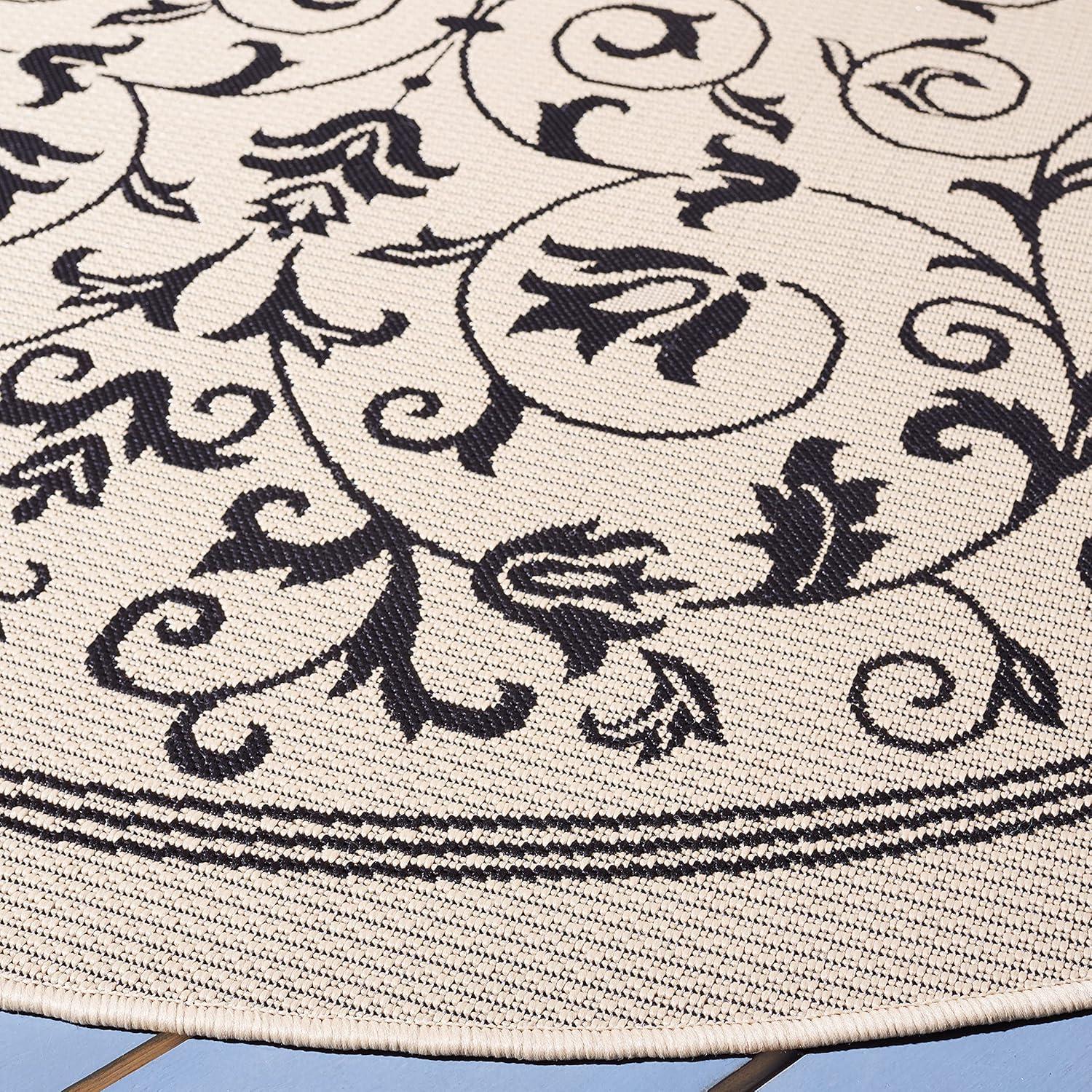 image:imageSAFAVIEH Washable Rug Outdoor Courtyard Collection 4 x 57 Terracotta amp Natural NonShedding amp Easy Cleaning Ideal for Patio Backyard Mudroom CY20983202SandBlack