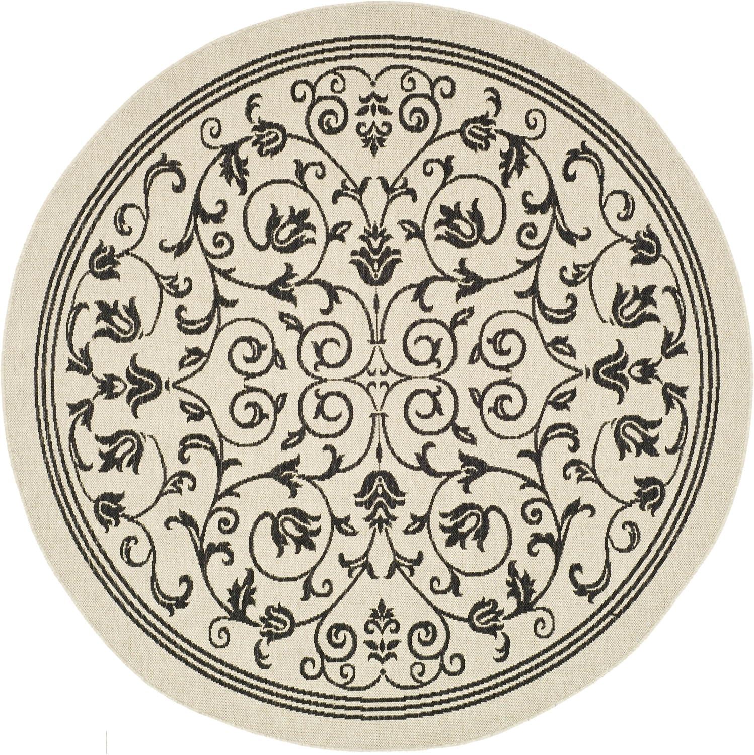 image:imageSAFAVIEH Washable Rug Outdoor Courtyard Collection 4 x 57 Terracotta amp Natural NonShedding amp Easy Cleaning Ideal for Patio Backyard Mudroom CY20983202SandBlack