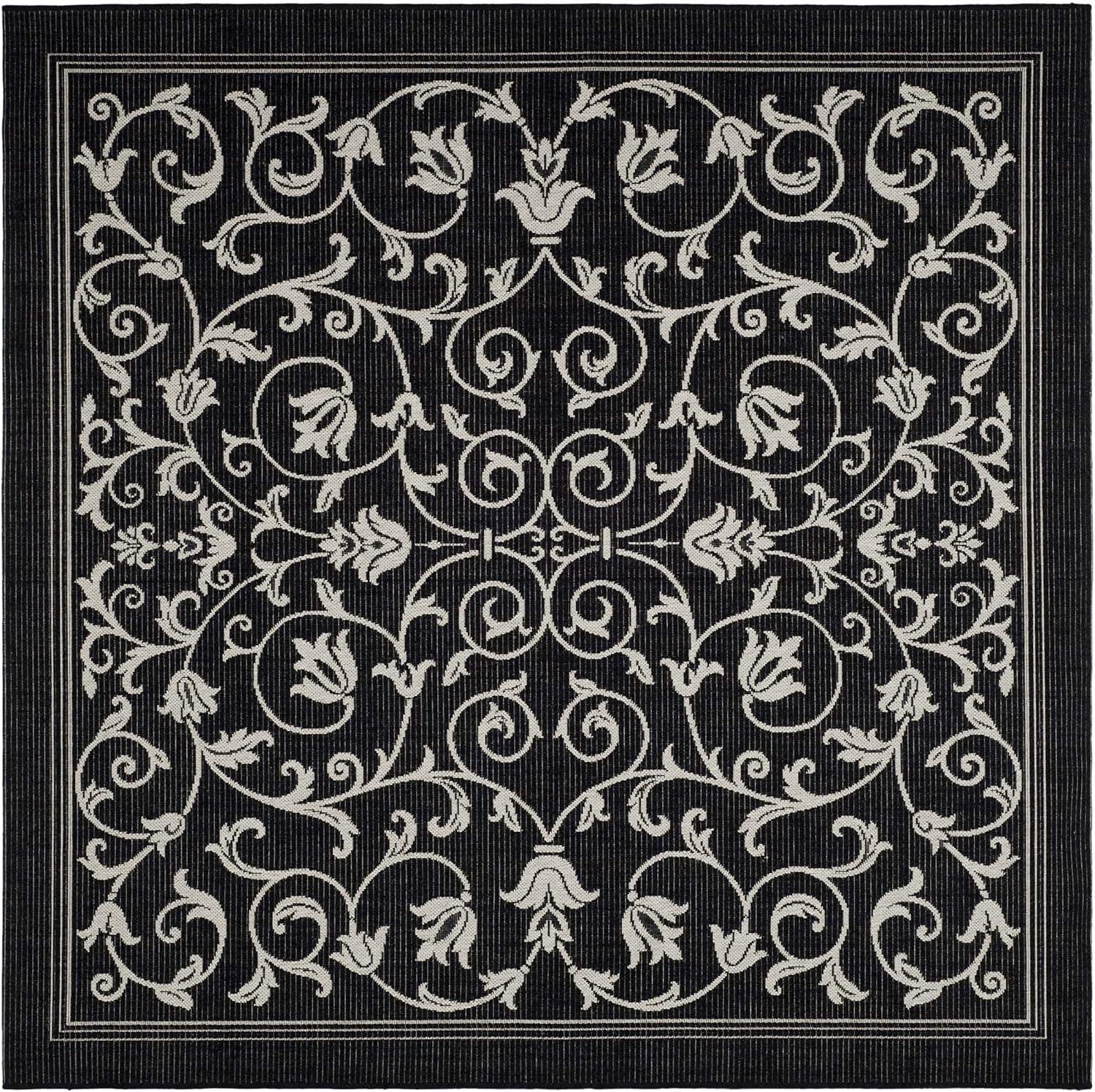 image:imageSAFAVIEH Washable Rug Outdoor Courtyard Collection 4 x 57 Terracotta amp Natural NonShedding amp Easy Cleaning Ideal for Patio Backyard Mudroom CY20983202BlackSand