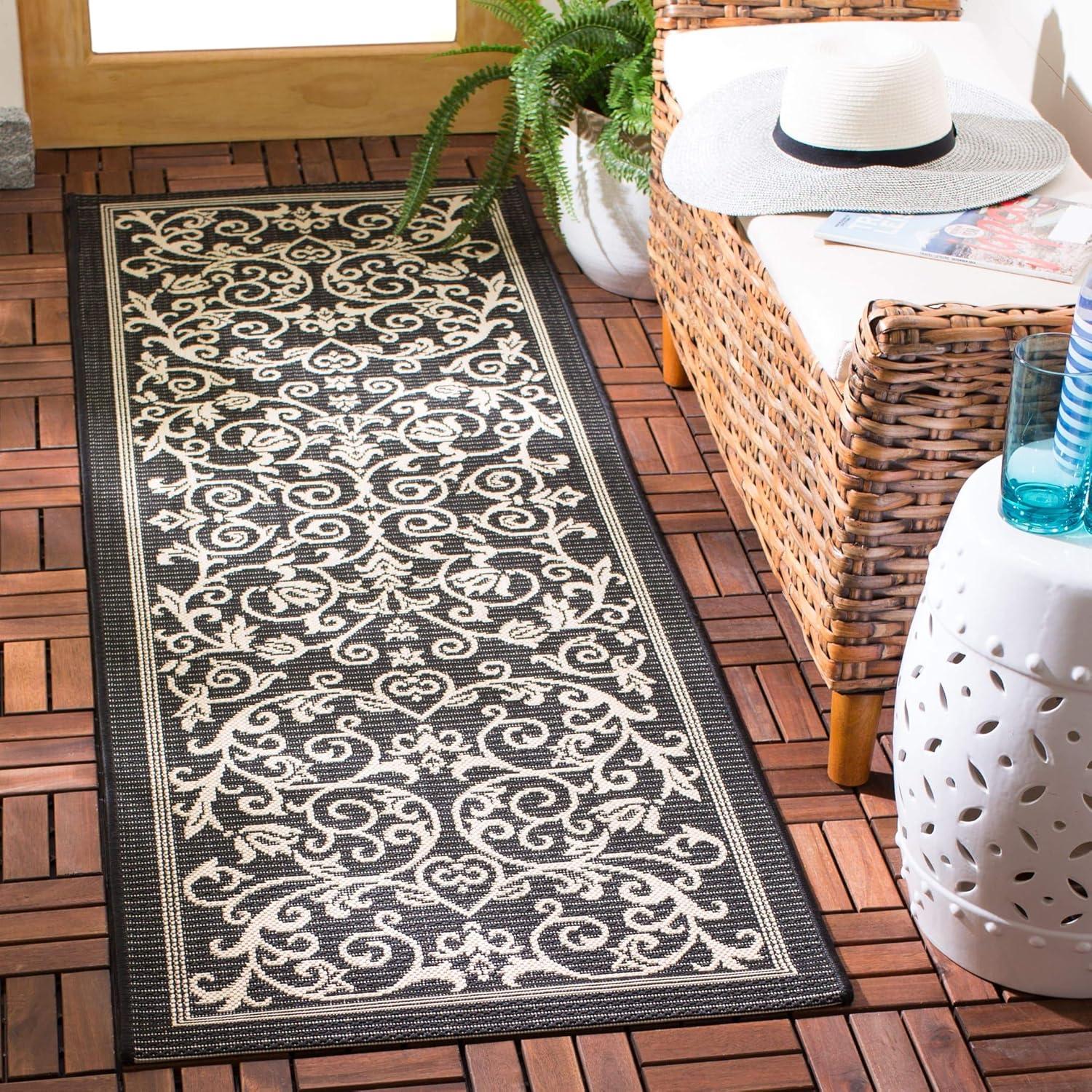 image:imageSAFAVIEH Washable Rug Outdoor Courtyard Collection 4 x 57 Terracotta amp Natural NonShedding amp Easy Cleaning Ideal for Patio Backyard Mudroom CY20983202TerracottaNatural