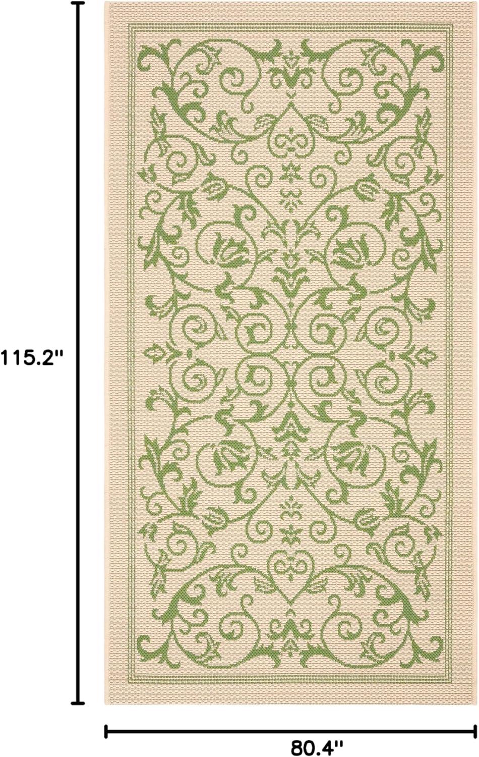 image:imageSAFAVIEH Washable Rug Outdoor Courtyard Collection 4 x 57 Terracotta amp Natural NonShedding amp Easy Cleaning Ideal for Patio Backyard Mudroom CY20983202NaturalOlive