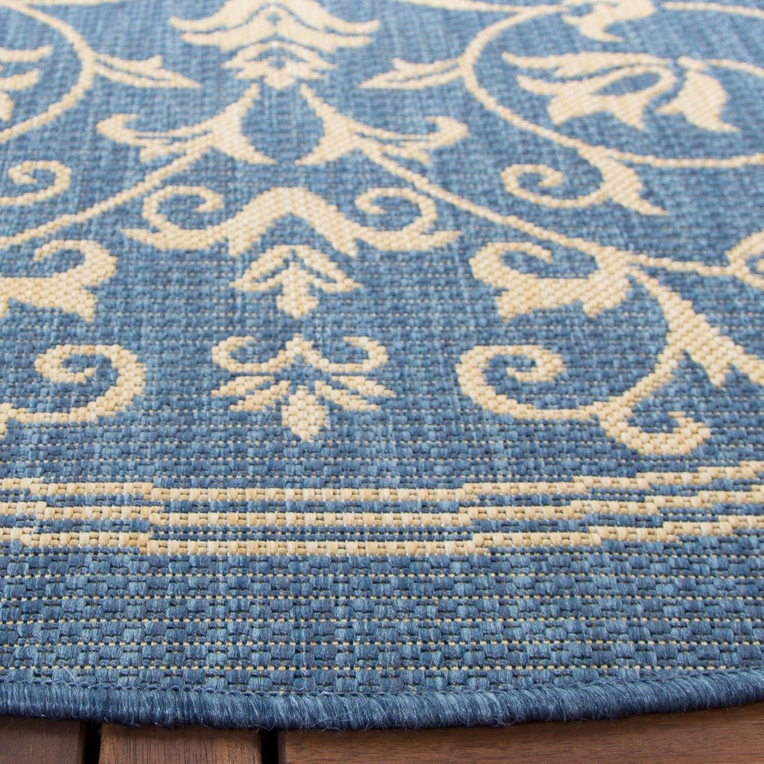 image:imageSAFAVIEH Washable Rug Outdoor Courtyard Collection 4 x 57 Terracotta amp Natural NonShedding amp Easy Cleaning Ideal for Patio Backyard Mudroom CY20983202BlueNatural