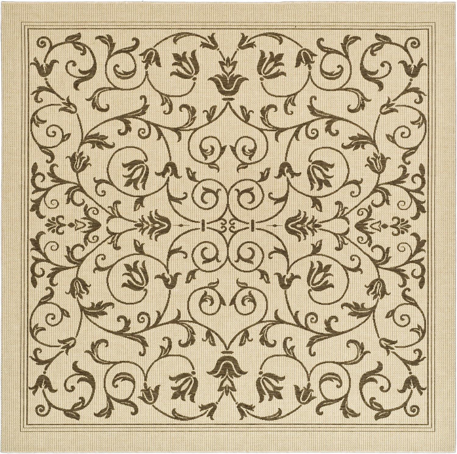 image:imageSAFAVIEH Washable Rug Outdoor Courtyard Collection 4 x 57 Terracotta amp Natural NonShedding amp Easy Cleaning Ideal for Patio Backyard Mudroom CY20983202NaturalBrown