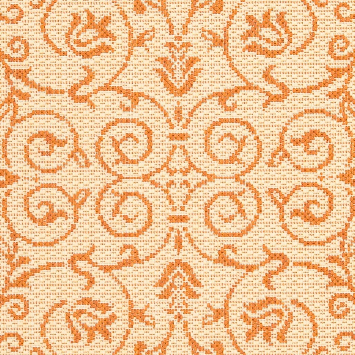 image:imageSAFAVIEH Washable Rug Outdoor Courtyard Collection 4 x 57 Terracotta amp Natural NonShedding amp Easy Cleaning Ideal for Patio Backyard Mudroom CY20983202NaturalTerra