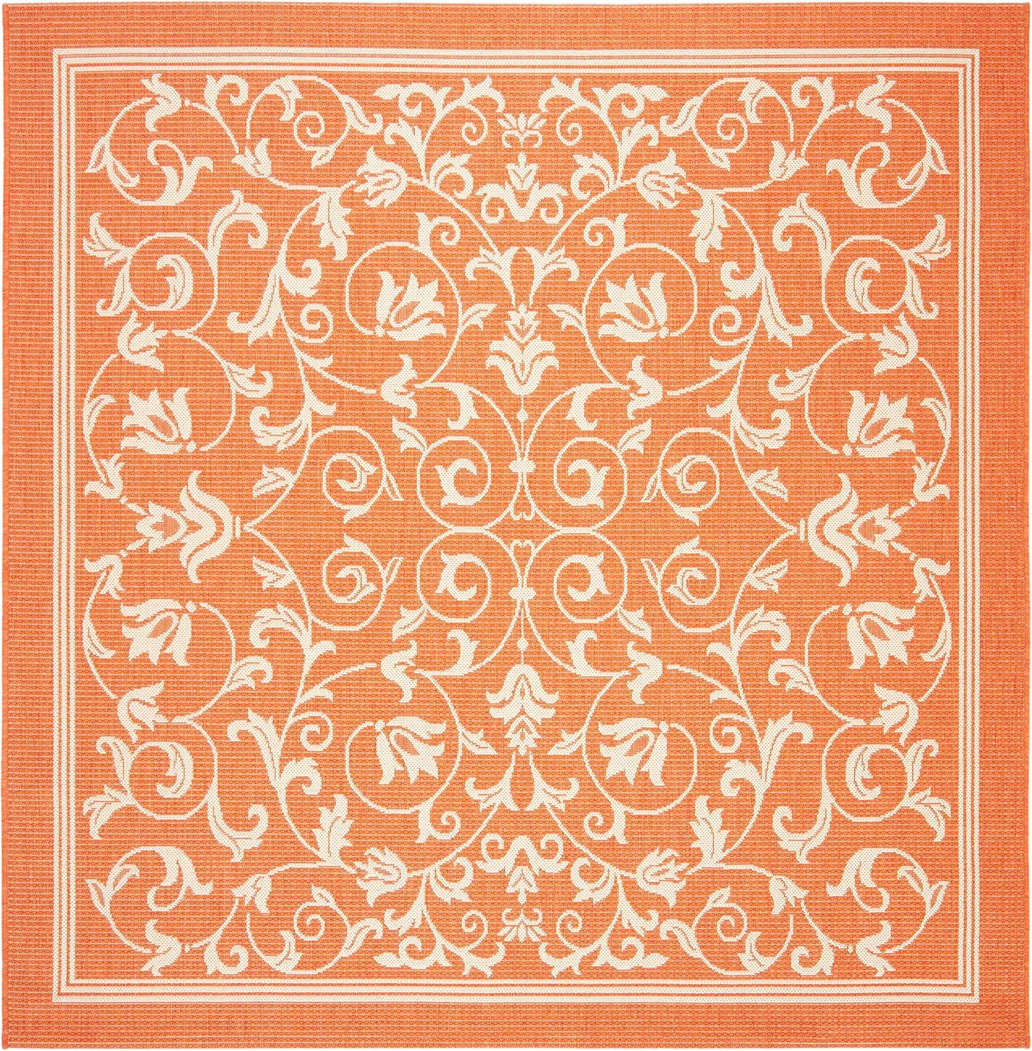 image:imageSAFAVIEH Washable Rug Outdoor Courtyard Collection 4 x 57 Terracotta amp Natural NonShedding amp Easy Cleaning Ideal for Patio Backyard Mudroom CY20983202TerracottaNatural