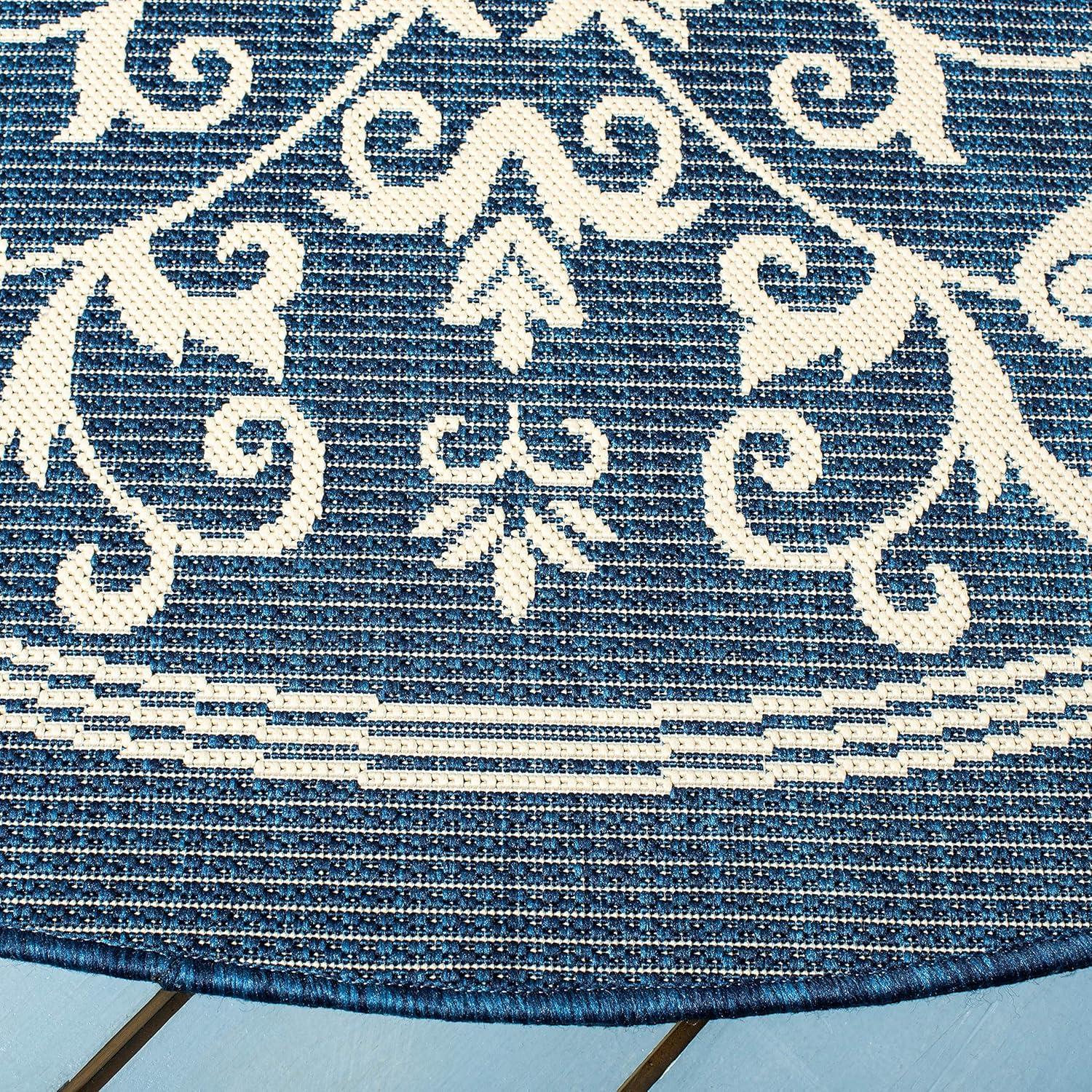 image:imageSAFAVIEH Washable Rug Outdoor Courtyard Collection 4 x 57 Terracotta amp Natural NonShedding amp Easy Cleaning Ideal for Patio Backyard Mudroom CY20983202NavyBeige