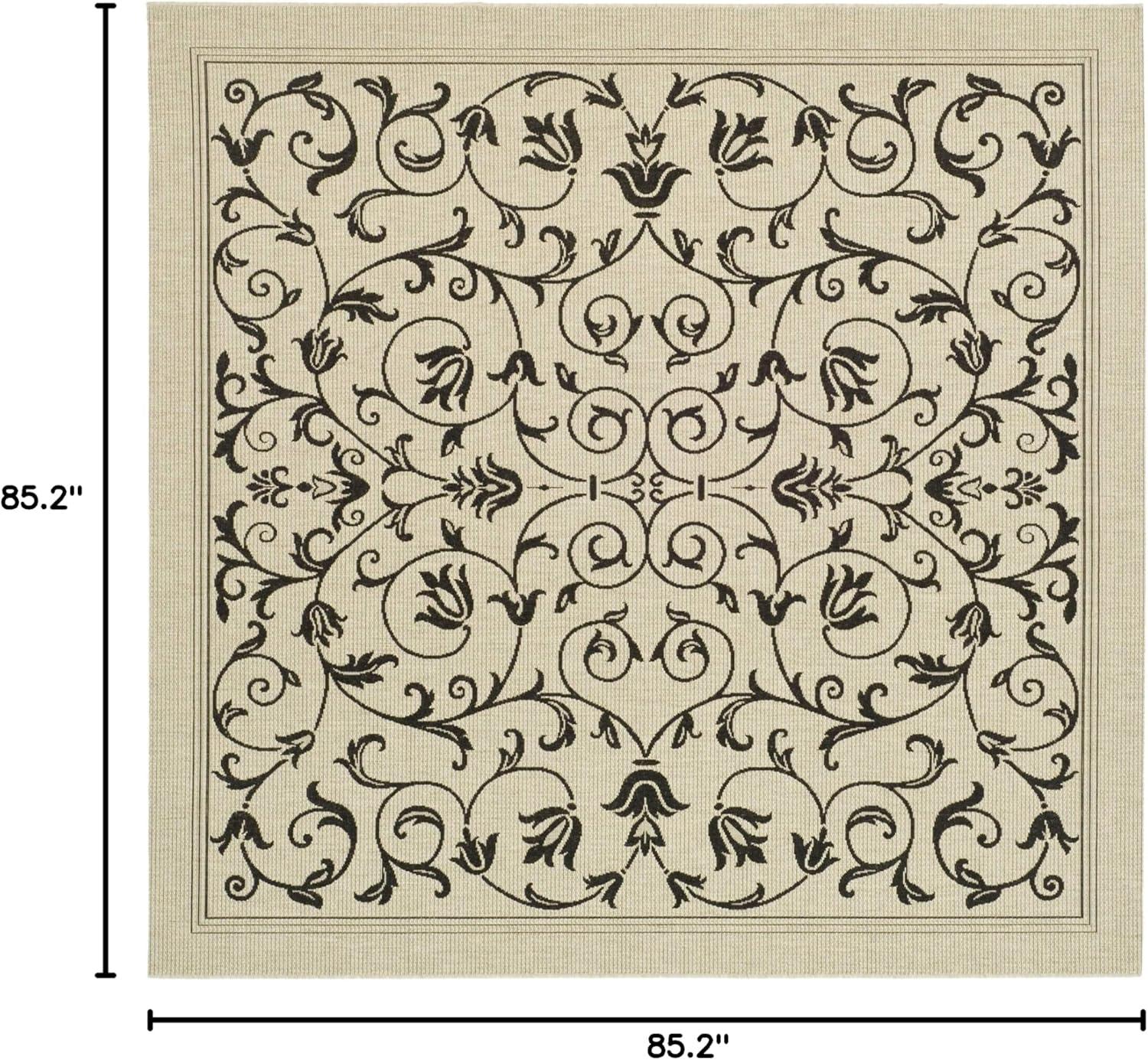 image:imageSAFAVIEH Washable Rug Outdoor Courtyard Collection 4 x 57 Terracotta amp Natural NonShedding amp Easy Cleaning Ideal for Patio Backyard Mudroom CY20983202SandBlack
