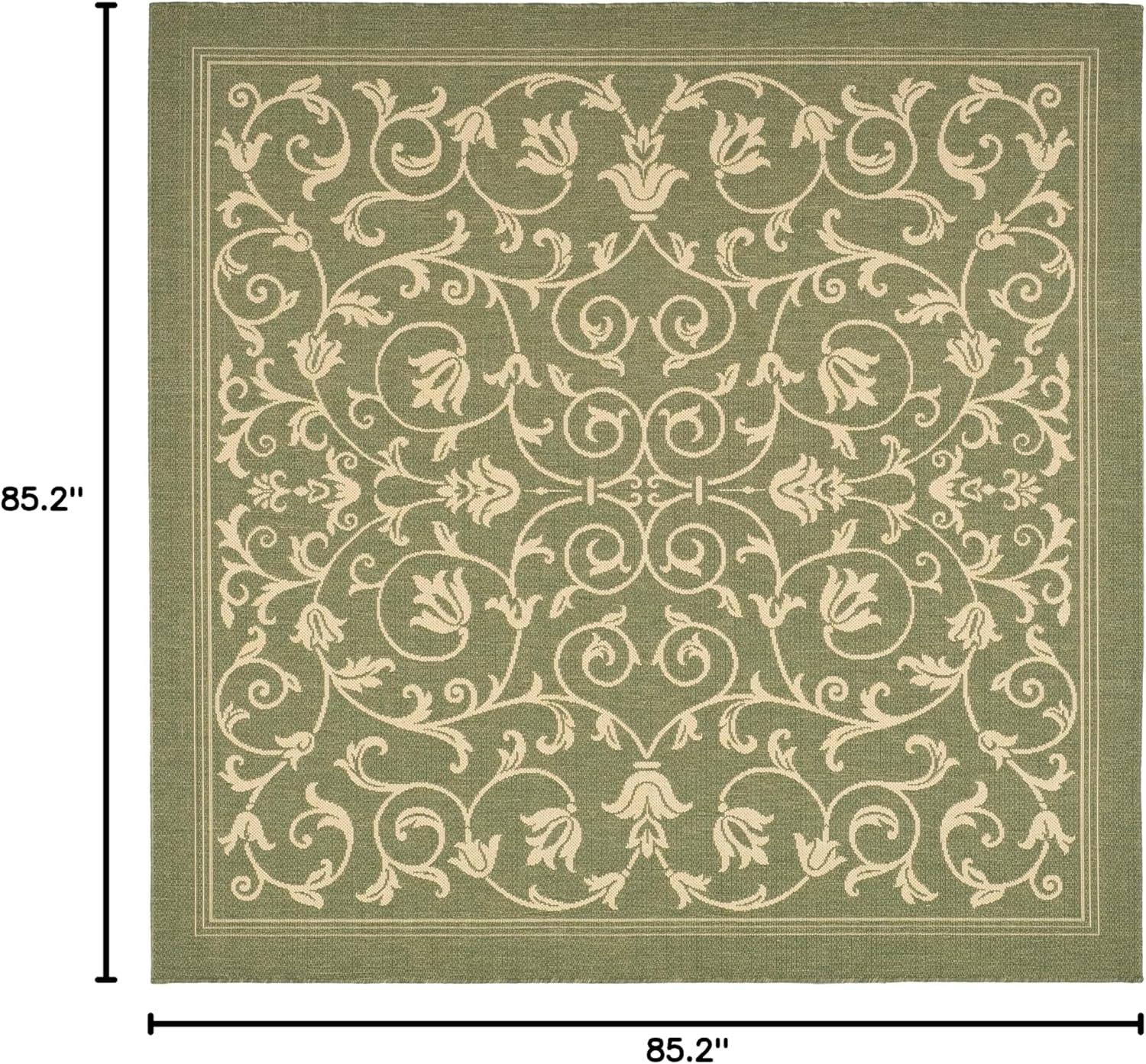 image:imageSAFAVIEH Washable Rug Outdoor Courtyard Collection 4 x 57 Terracotta amp Natural NonShedding amp Easy Cleaning Ideal for Patio Backyard Mudroom CY20983202OliveNatural
