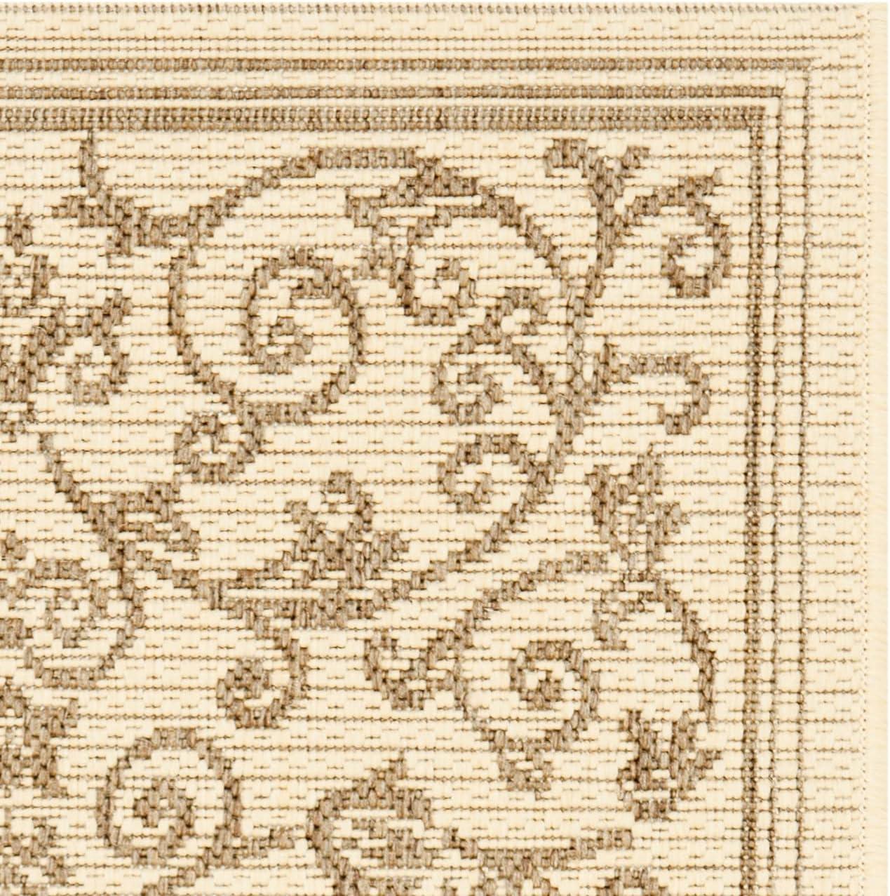 image:imageSAFAVIEH Washable Rug Outdoor Courtyard Collection 4 x 57 Terracotta amp Natural NonShedding amp Easy Cleaning Ideal for Patio Backyard Mudroom CY20983202NaturalBrown