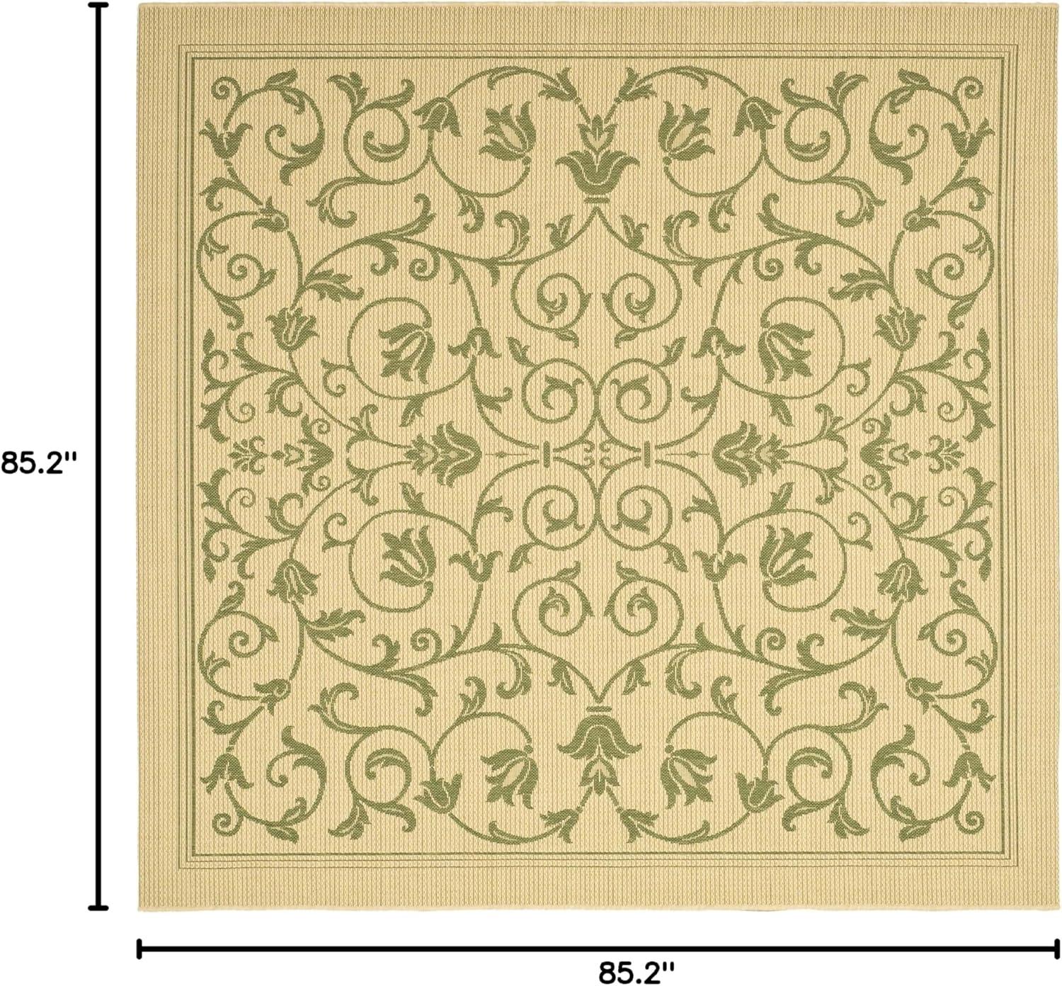 image:imageSAFAVIEH Washable Rug Outdoor Courtyard Collection 4 x 57 Terracotta amp Natural NonShedding amp Easy Cleaning Ideal for Patio Backyard Mudroom CY20983202NaturalOlive