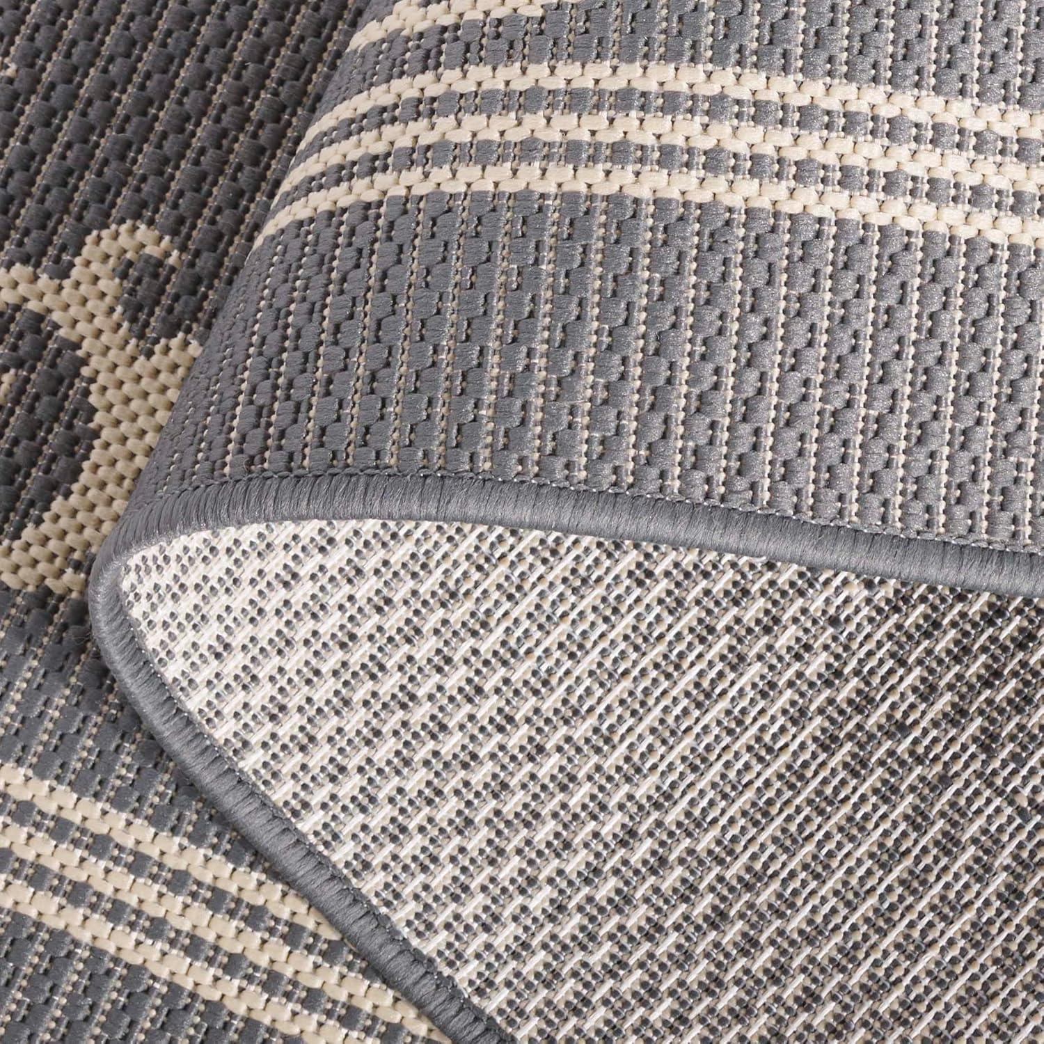 image:imageSAFAVIEH Washable Rug Outdoor Courtyard Collection 4 x 57 Terracotta amp Natural NonShedding amp Easy Cleaning Ideal for Patio Backyard Mudroom CY20983202GreyNatural
