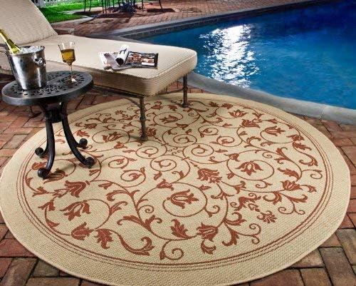 image:imageSAFAVIEH Washable Rug Outdoor Courtyard Collection 4 x 57 Terracotta amp Natural NonShedding amp Easy Cleaning Ideal for Patio Backyard Mudroom CY20983202NaturalTerra