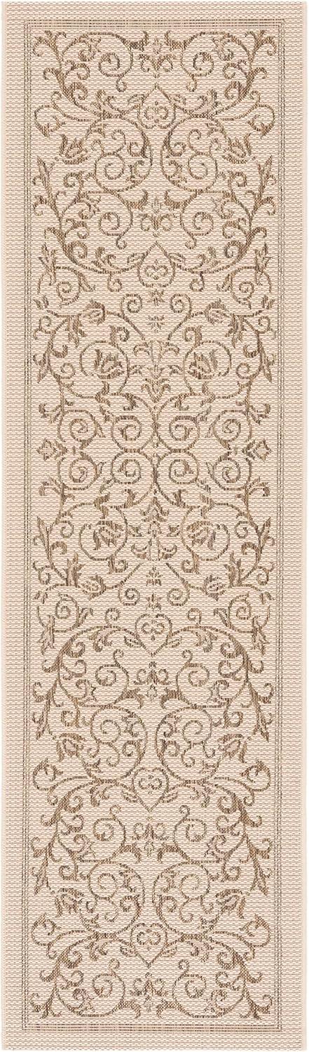 image:imageSAFAVIEH Washable Rug Outdoor Courtyard Collection 4 x 57 Terracotta amp Natural NonShedding amp Easy Cleaning Ideal for Patio Backyard Mudroom CY20983202NaturalBrown
