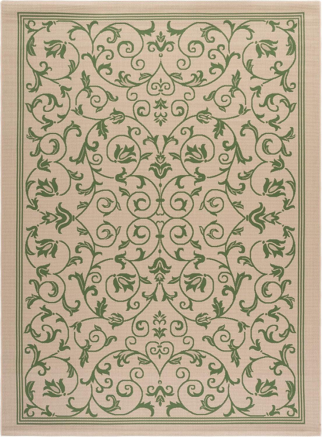 image:imageSAFAVIEH Washable Rug Outdoor Courtyard Collection 4 x 57 Terracotta amp Natural NonShedding amp Easy Cleaning Ideal for Patio Backyard Mudroom CY20983202NaturalOlive