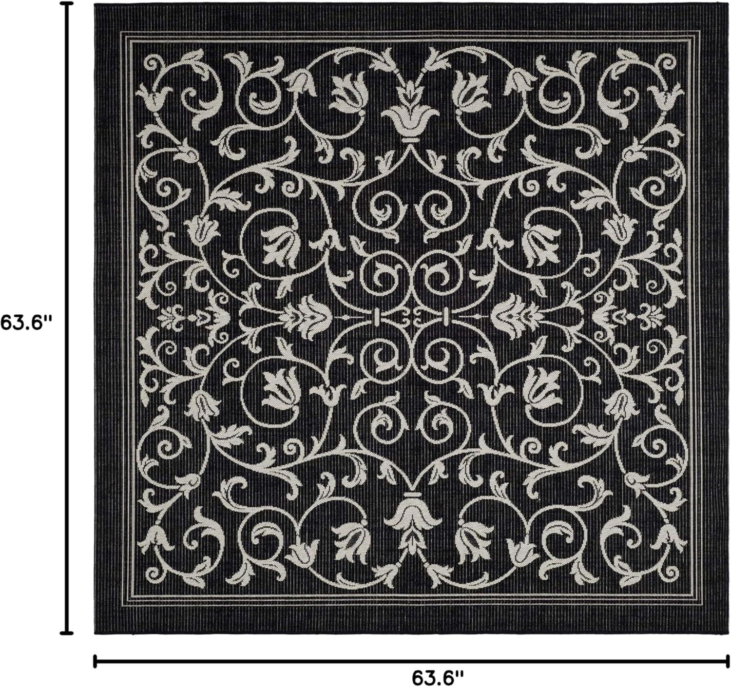 image:imageSAFAVIEH Washable Rug Outdoor Courtyard Collection 4 x 57 Terracotta amp Natural NonShedding amp Easy Cleaning Ideal for Patio Backyard Mudroom CY20983202BlackSand