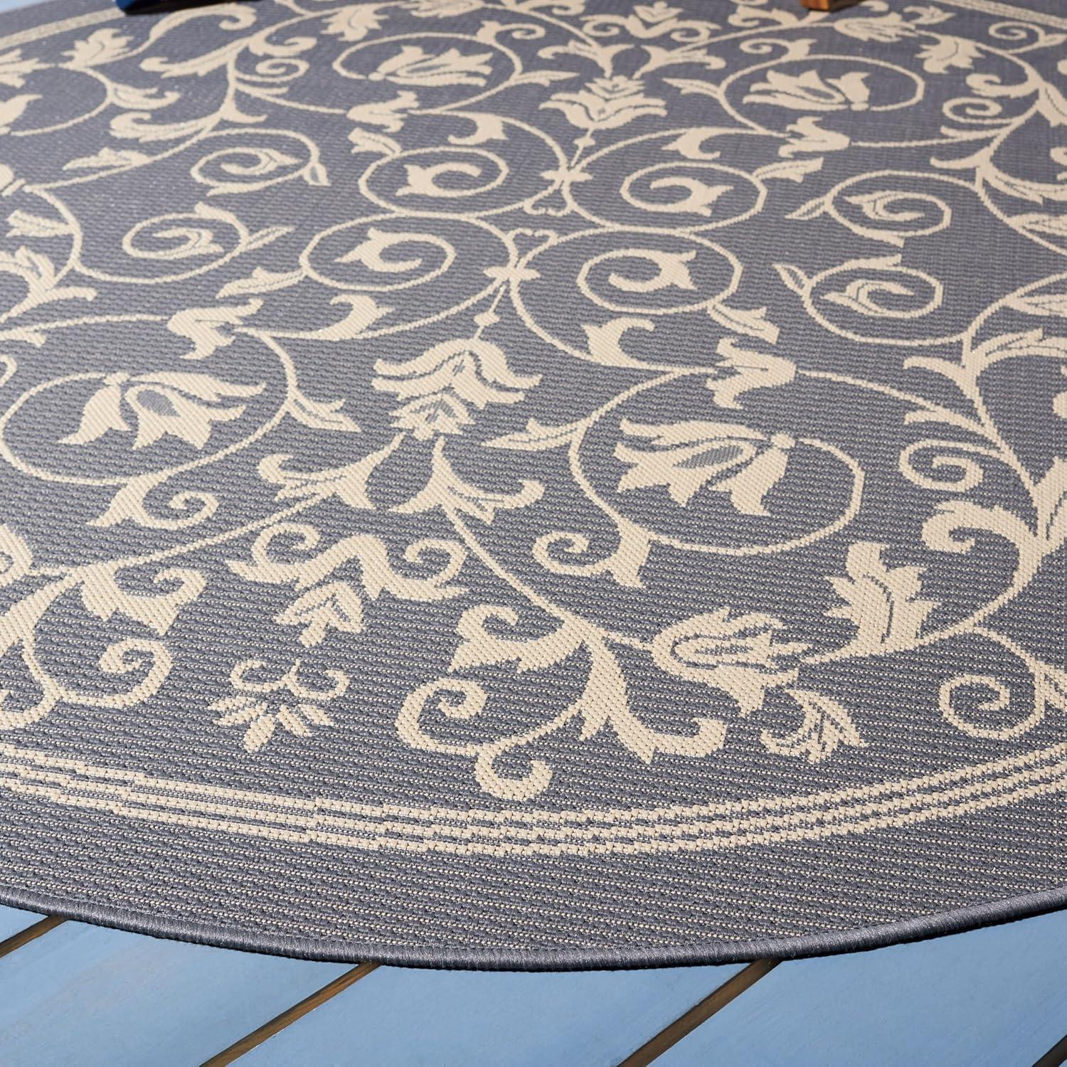 image:imageSAFAVIEH Washable Rug Outdoor Courtyard Collection 4 x 57 Terracotta amp Natural NonShedding amp Easy Cleaning Ideal for Patio Backyard Mudroom CY20983202GreyNatural