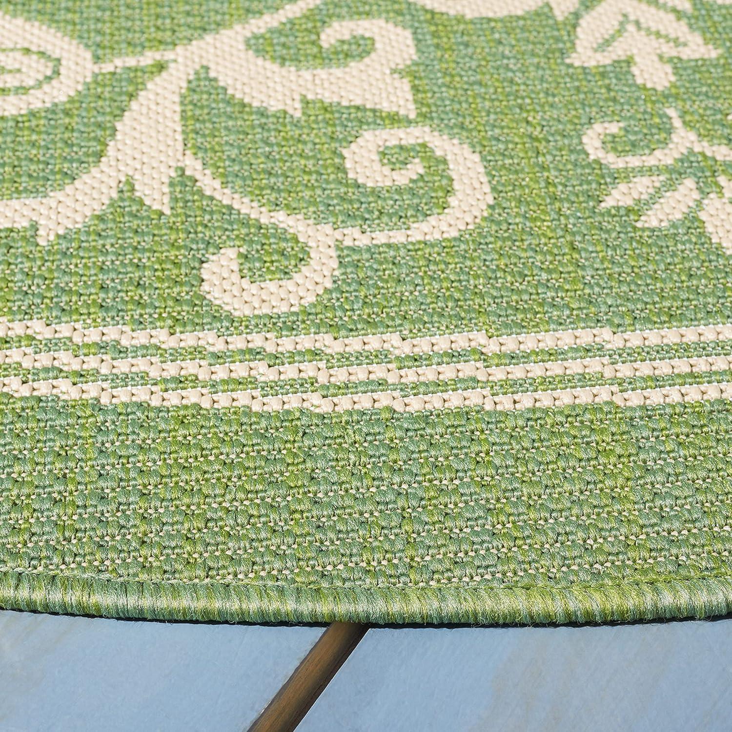 image:imageSAFAVIEH Washable Rug Outdoor Courtyard Collection 4 x 57 Terracotta amp Natural NonShedding amp Easy Cleaning Ideal for Patio Backyard Mudroom CY20983202OliveNatural
