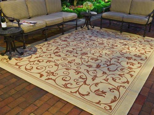 image:imageSAFAVIEH Washable Rug Outdoor Courtyard Collection 4 x 57 Terracotta amp Natural NonShedding amp Easy Cleaning Ideal for Patio Backyard Mudroom CY20983202NaturalTerra