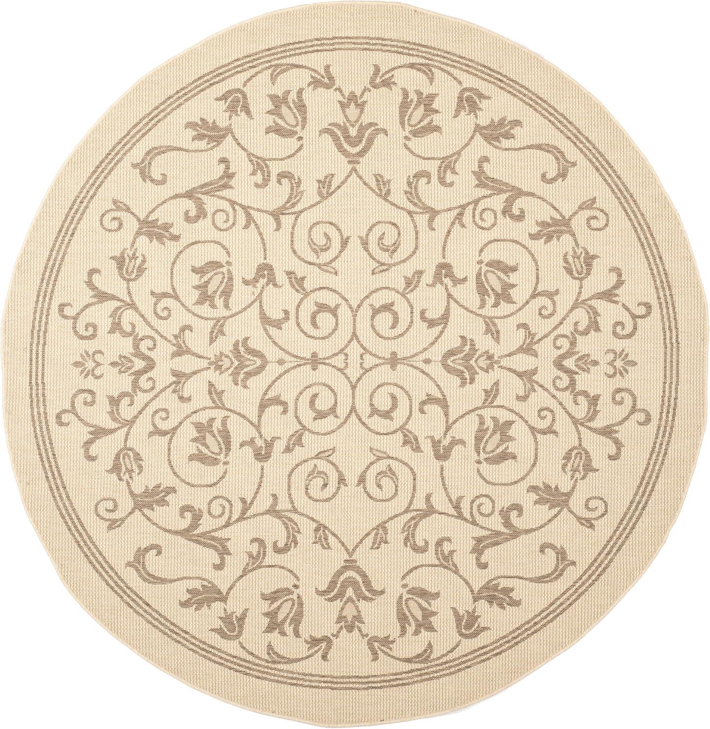 image:imageSAFAVIEH Washable Rug Outdoor Courtyard Collection 4 x 57 Terracotta amp Natural NonShedding amp Easy Cleaning Ideal for Patio Backyard Mudroom CY20983202NaturalBrown