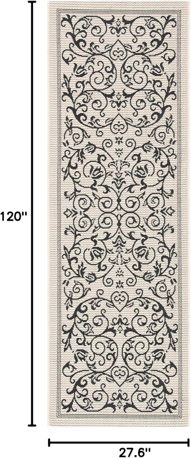 image:imageSAFAVIEH Washable Rug Outdoor Courtyard Collection 4 x 57 Terracotta amp Natural NonShedding amp Easy Cleaning Ideal for Patio Backyard Mudroom CY20983202SandBlack