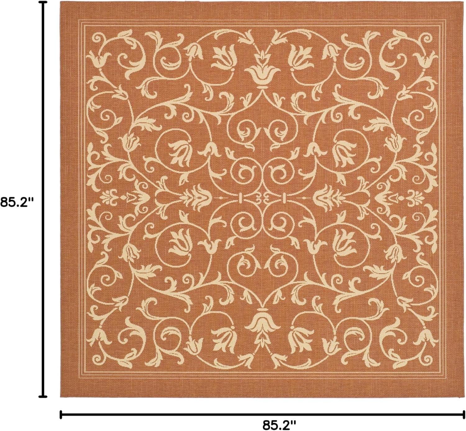 image:imageSAFAVIEH Washable Rug Outdoor Courtyard Collection 4 x 57 Terracotta amp Natural NonShedding amp Easy Cleaning Ideal for Patio Backyard Mudroom CY20983202TerracottaNatural